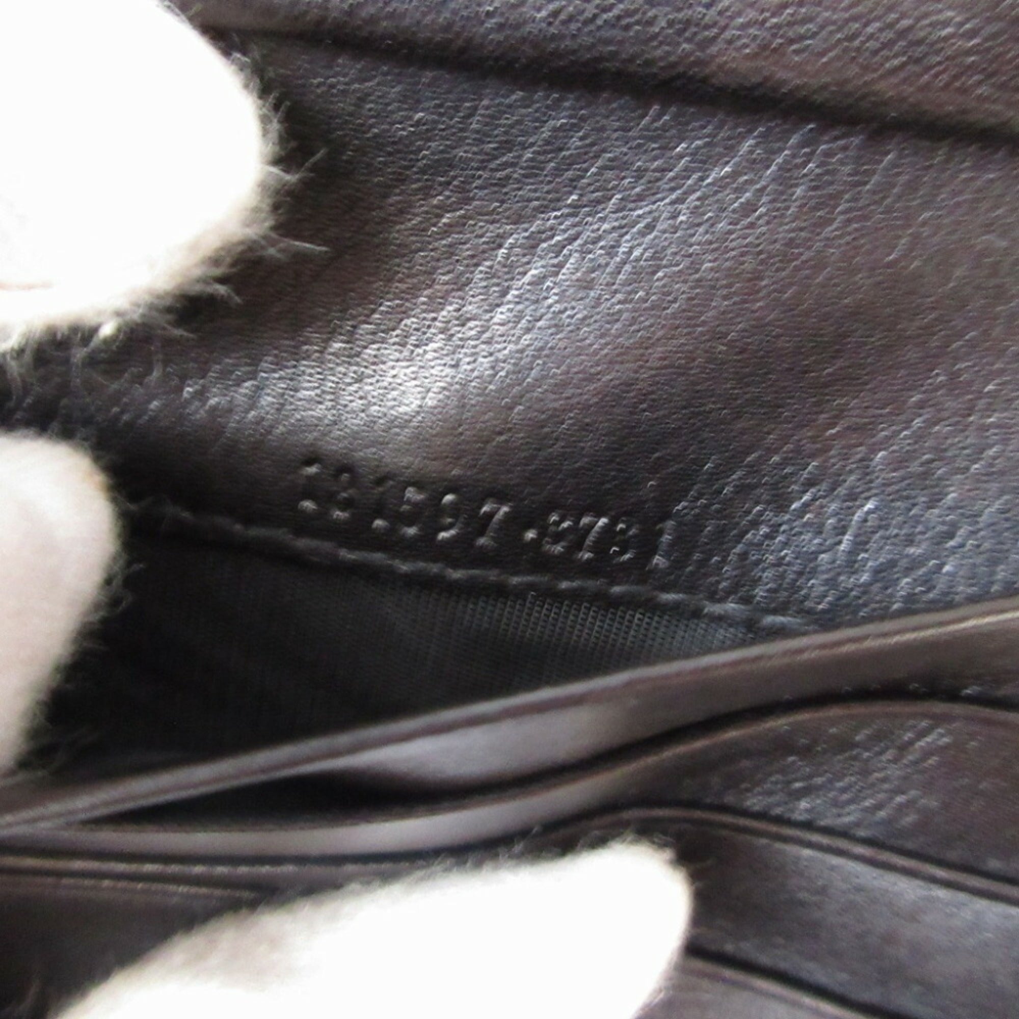 Gucci Black Gg Canvas Leather Wallet (Tri-Fold) (Pre-Owned)
