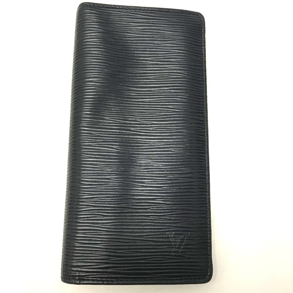 Louis Vuitton Navy Leather Long Wallet (Bi-Fold) (Pre-Owned)