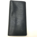Louis Vuitton Navy Leather Long Wallet (Bi-Fold) (Pre-Owned)