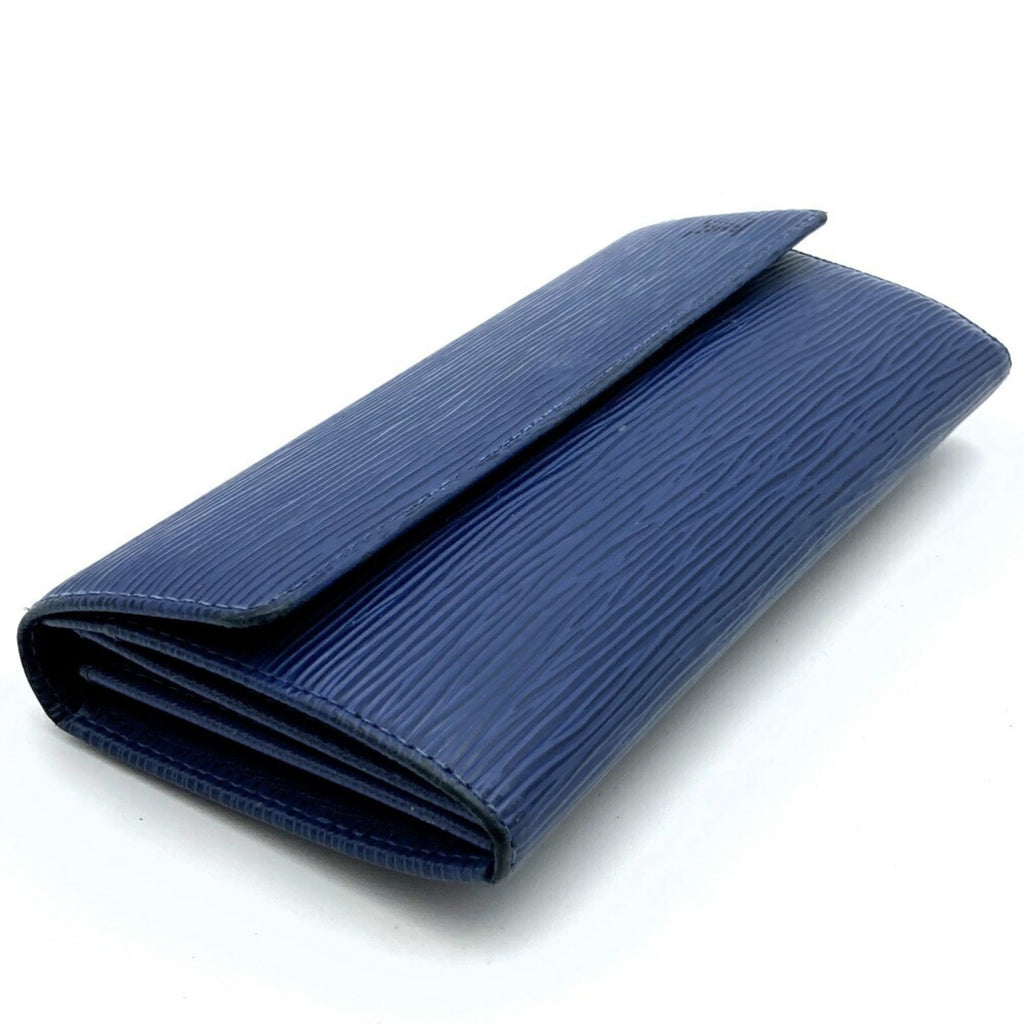 Louis Vuitton Navy Epi Leather Long Wallet (Tri-Fold) (Pre-Owned)