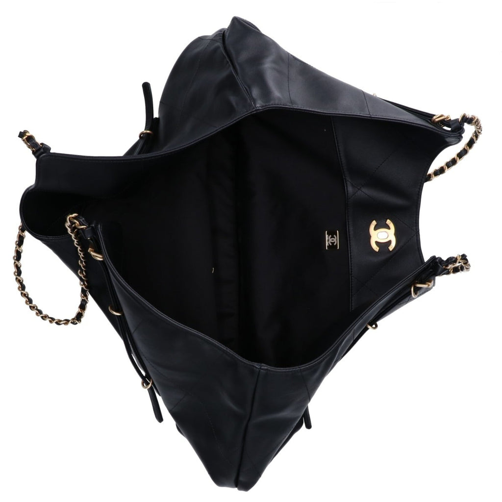 Chanel Black Leather Tote Bag (Pre-Owned)
