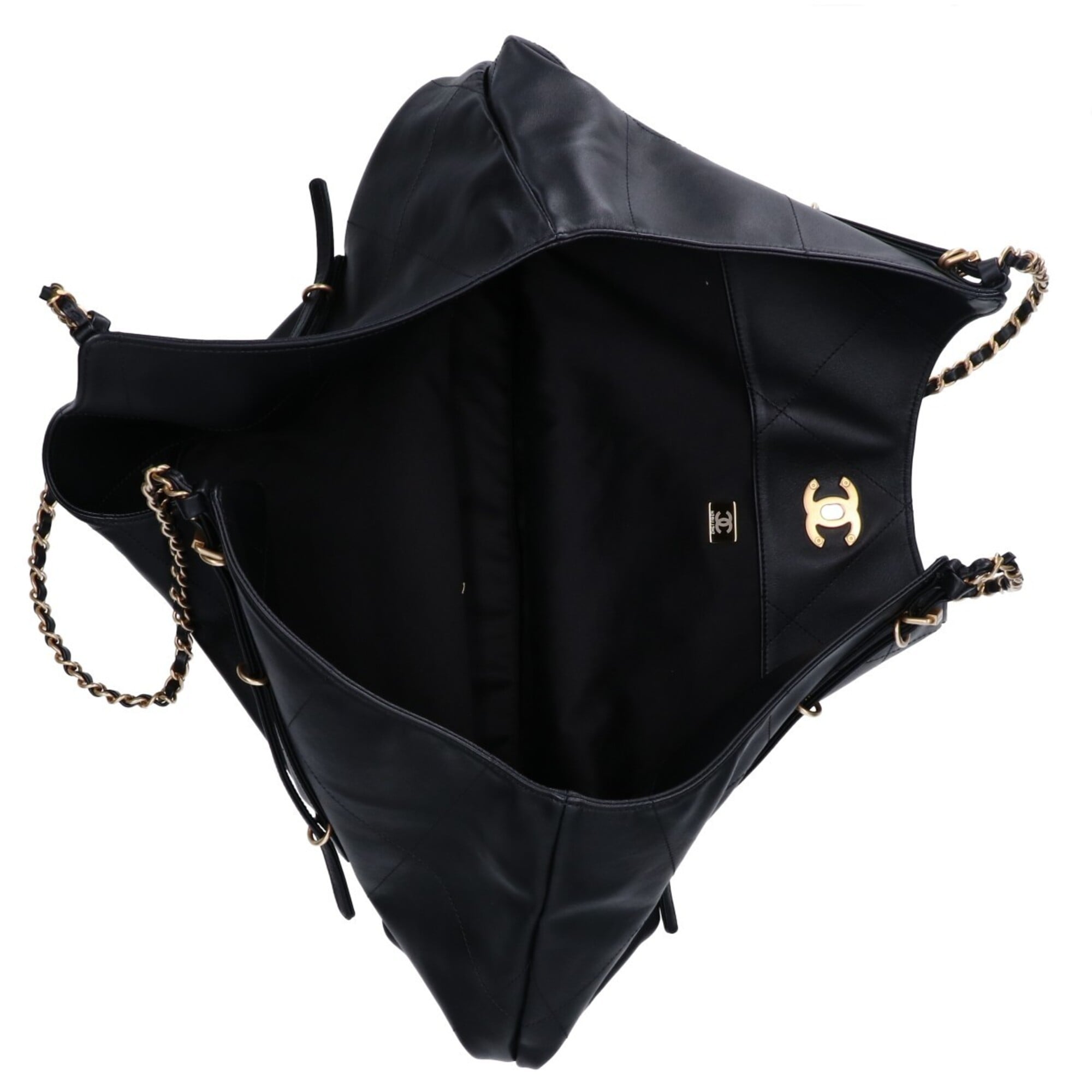 Chanel Black Leather Tote Bag (Pre-Owned)