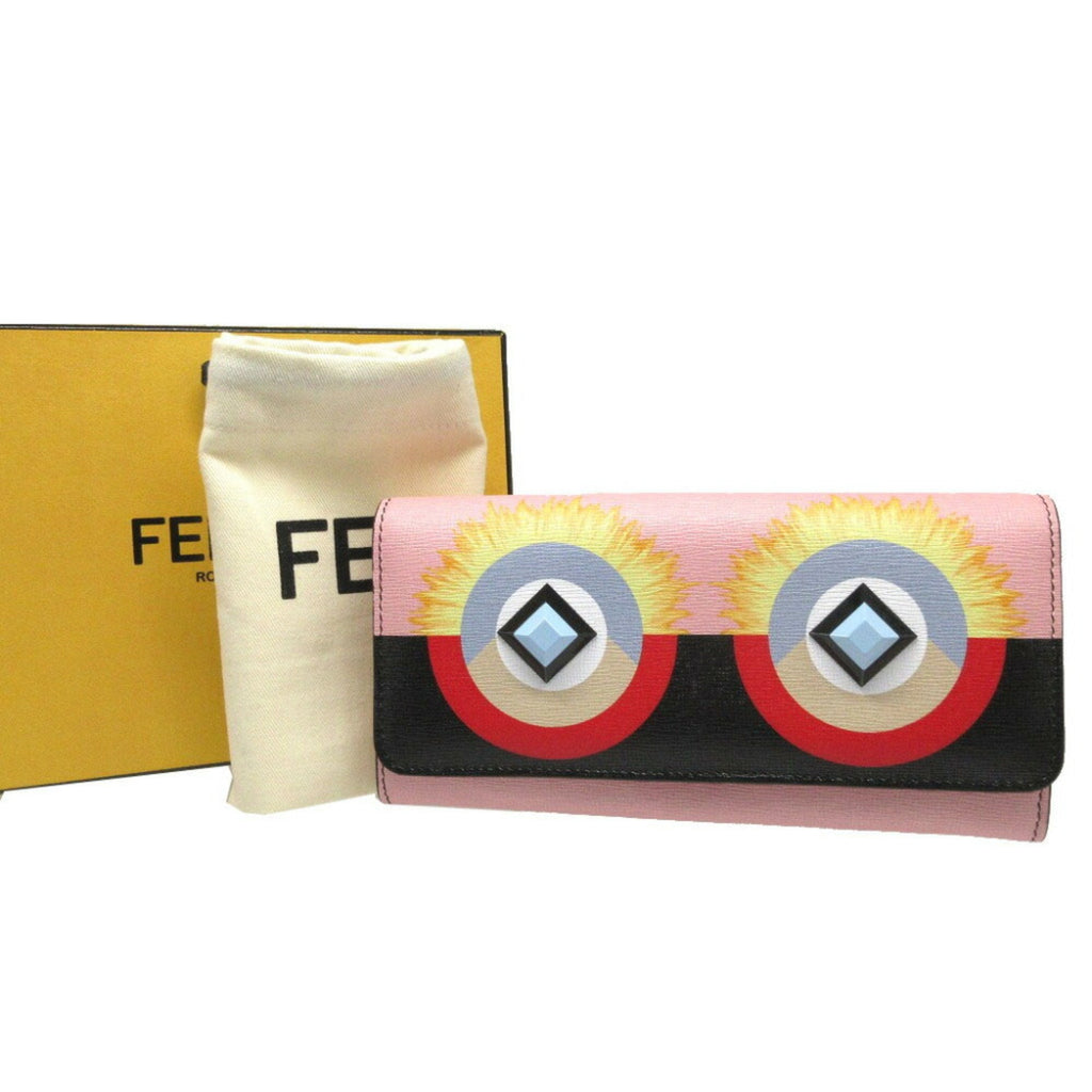 Fendi Pink Leather Long Wallet (Bi-Fold) (Pre-Owned)