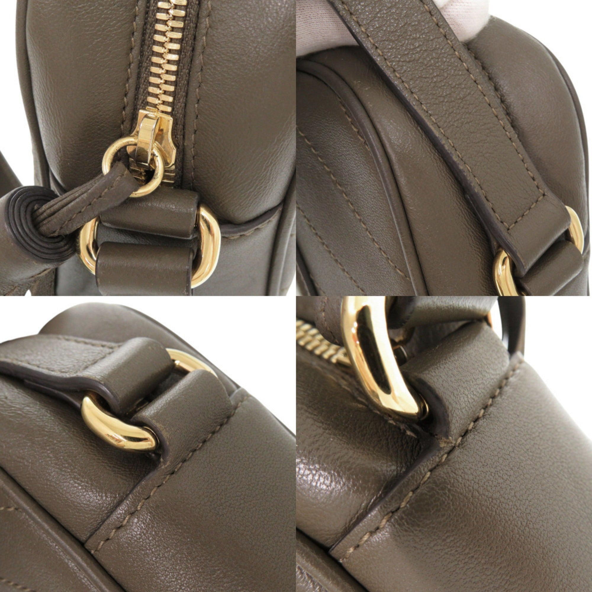 Gucci Brown Leather Shoulder Bag (Pre-Owned)