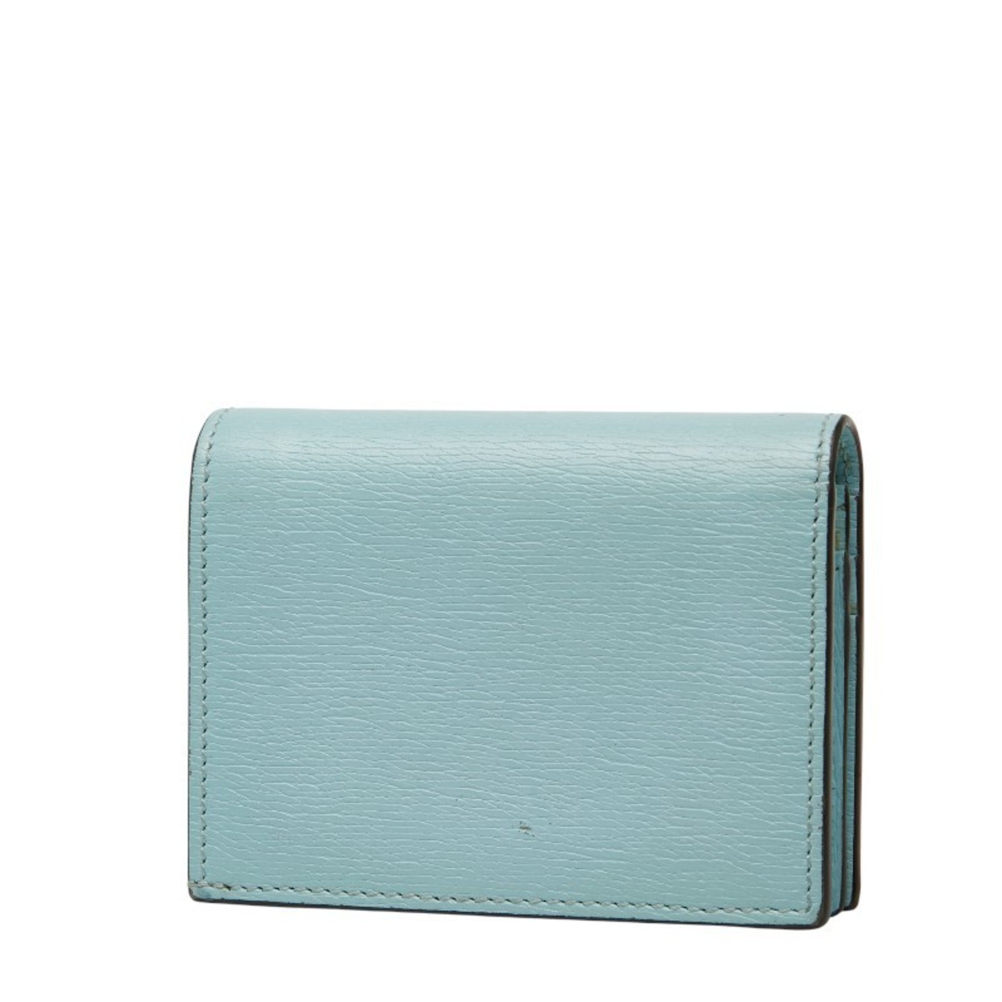 Gucci Blue Leather Wallet (Bi-Fold) (Pre-Owned)