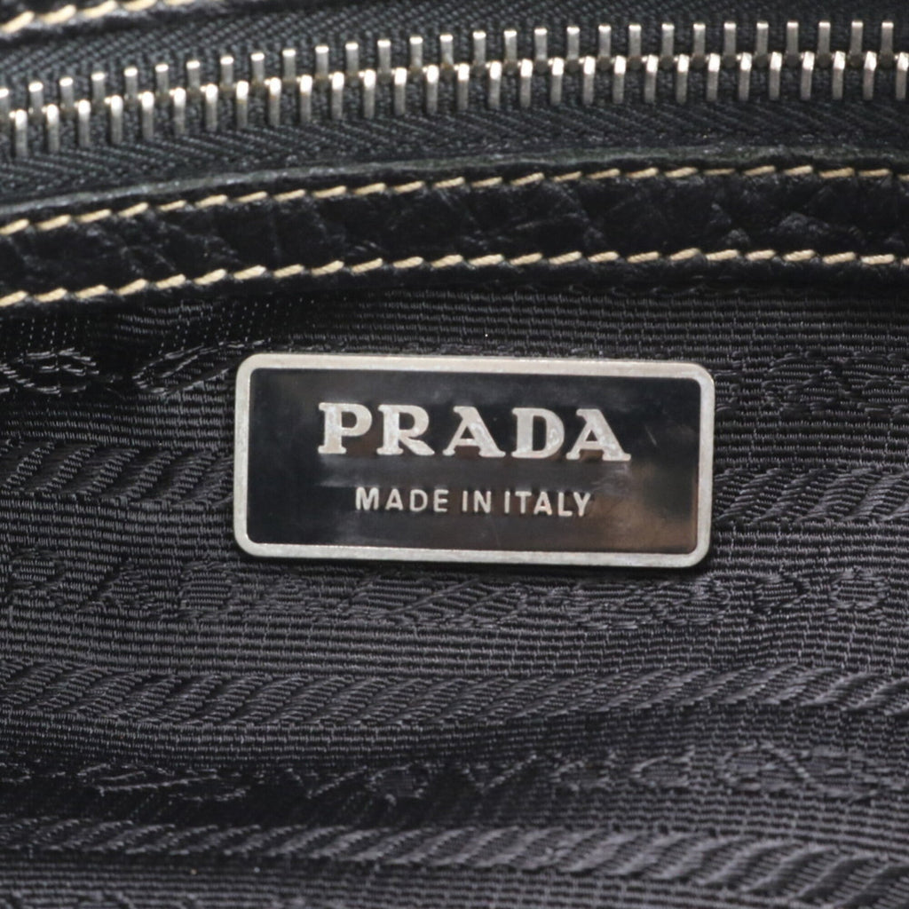 Prada Black Nylon Leather Shoulder Bag (Pre-Owned)