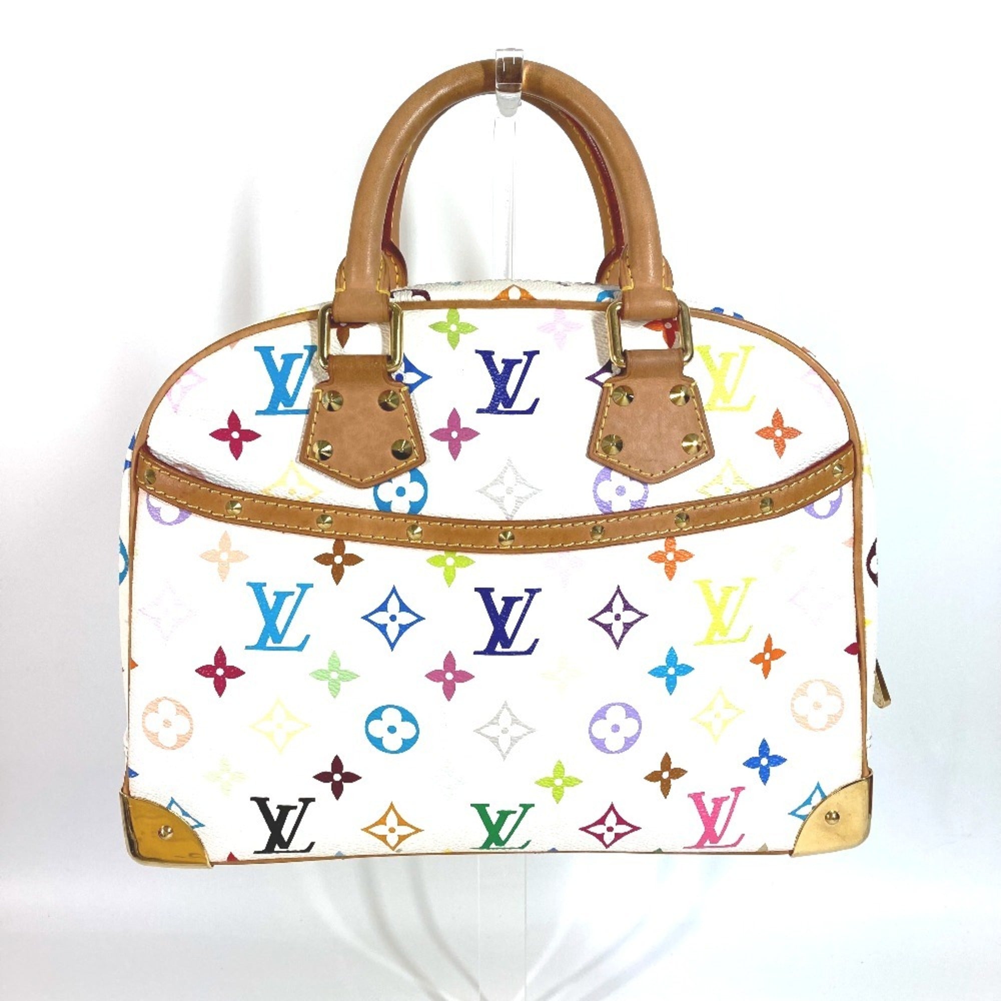 Louis Vuitton Multi-Color White Monogram Multicolore Canvas Boston Bag Handbag (Pre-Owned)