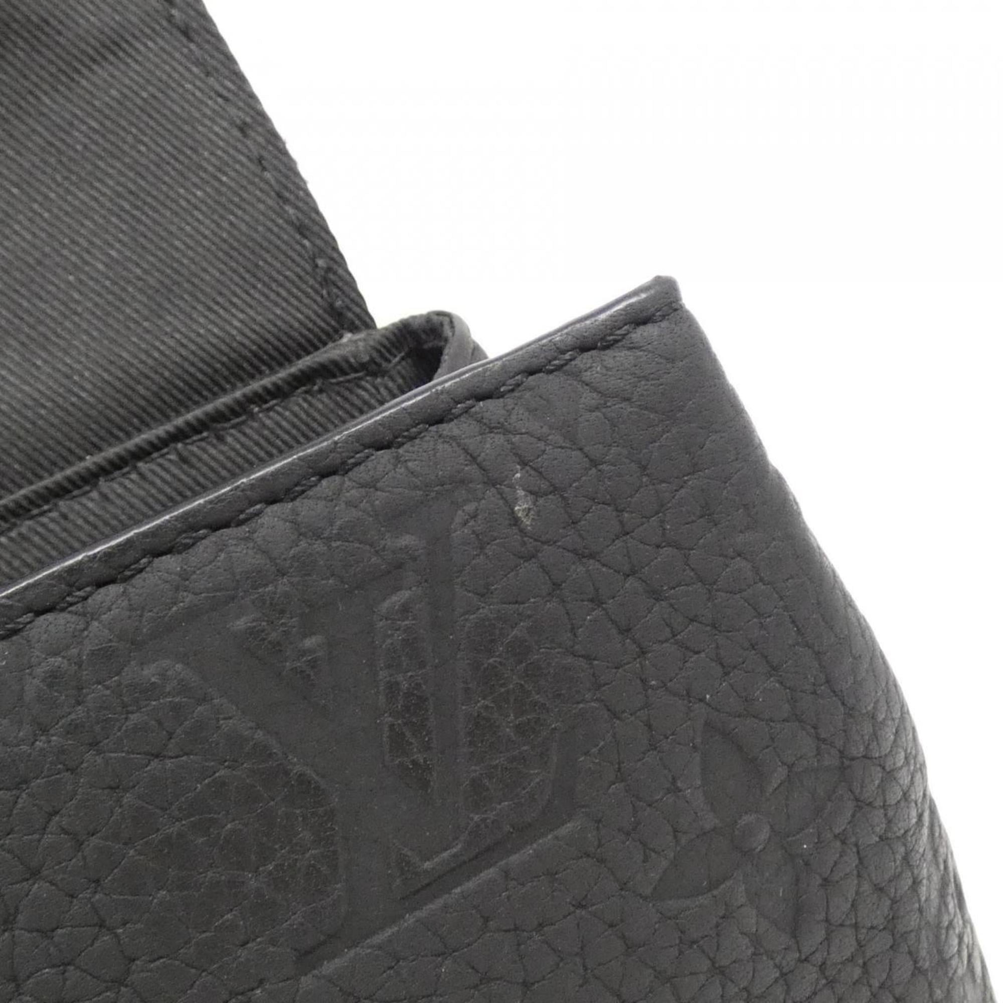 Louis Vuitton Black Leather Shoulder Bag (Pre-Owned)