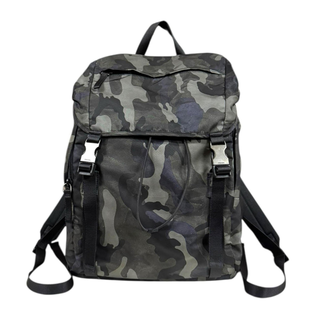 Prada Black Green Nylon Backpack (Pre-Owned)