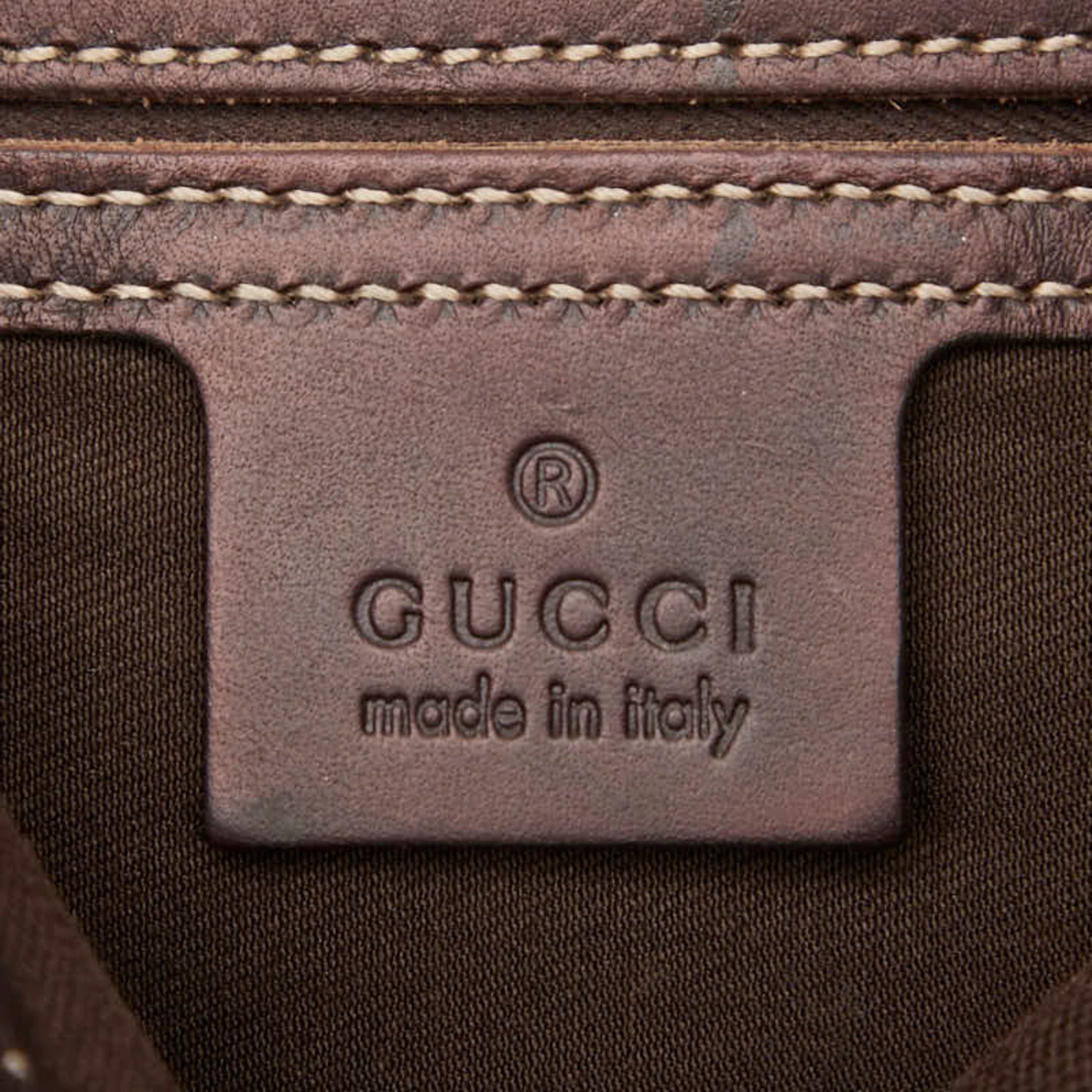 Gucci Beige Multi-Color Pvc Leather Shoulder Bag (Pre-Owned)