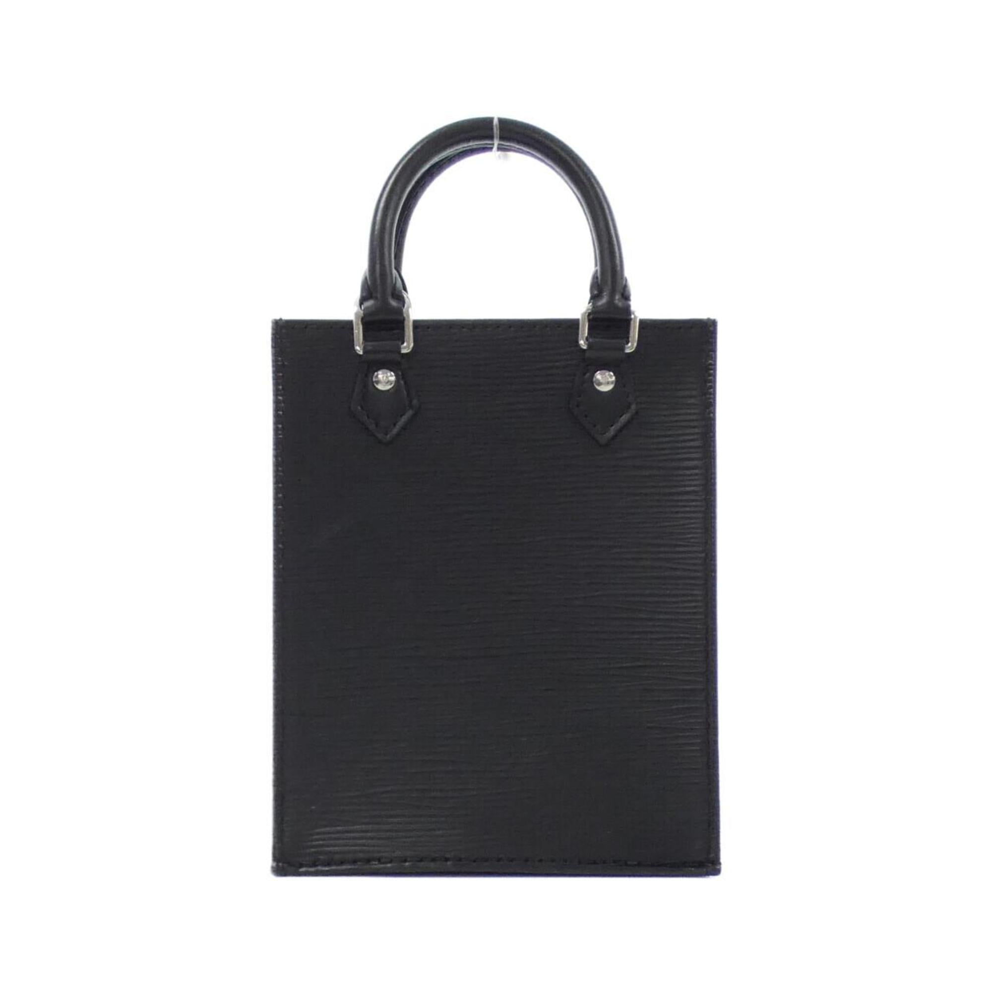Louis Vuitton Black Leather Handbag (Pre-Owned)