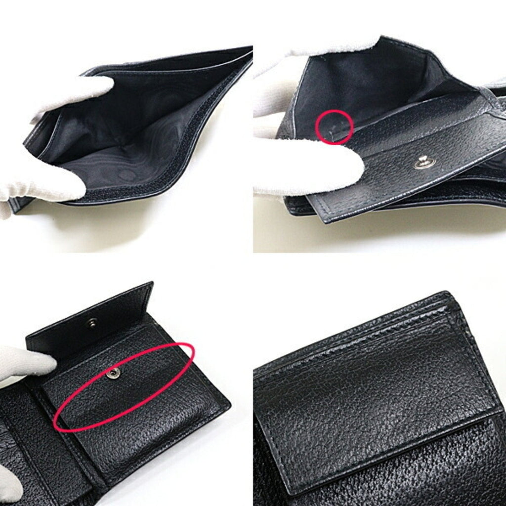 Gucci Black Nylon Leather Wallet (Bi-Fold) (Pre-Owned)