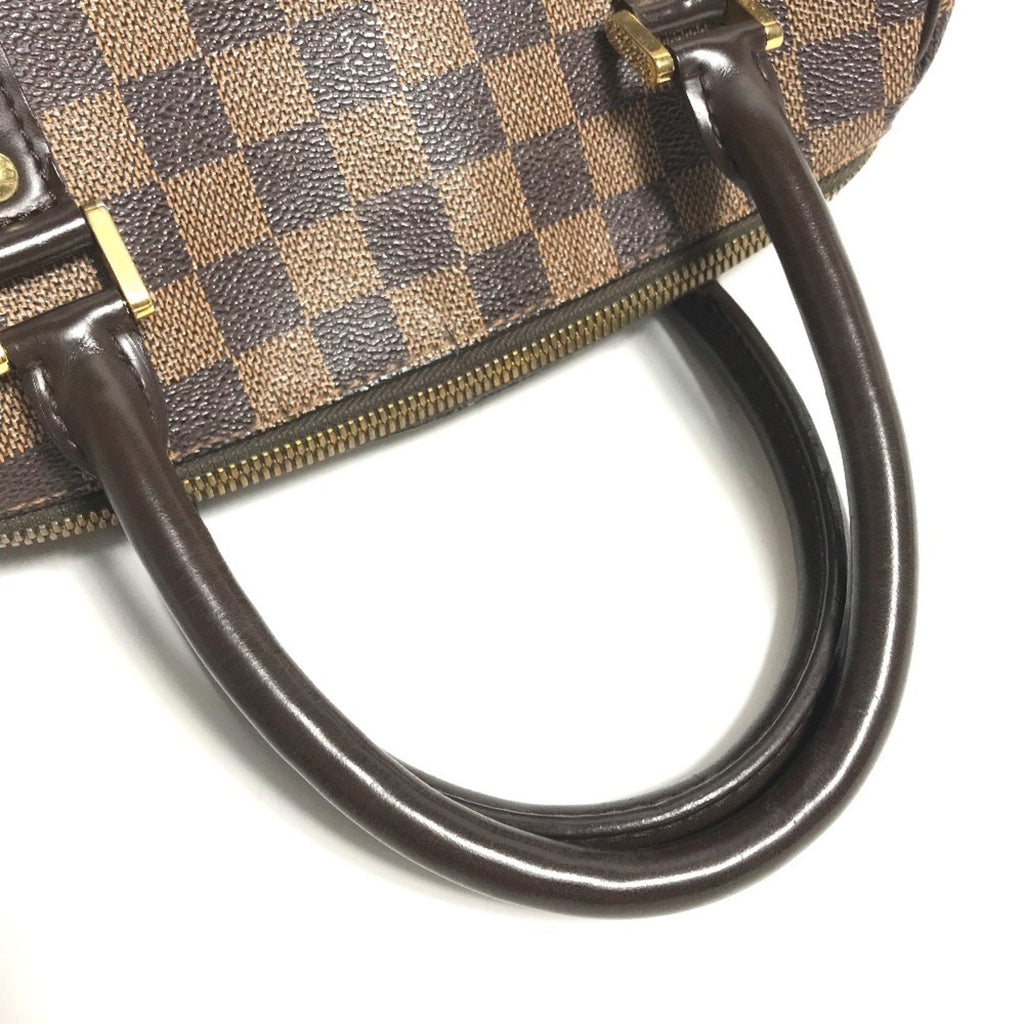 Louis Vuitton Brown Damier Canvas Ebene Damier Canvas Boston Bag Handbag (Pre-Owned)
