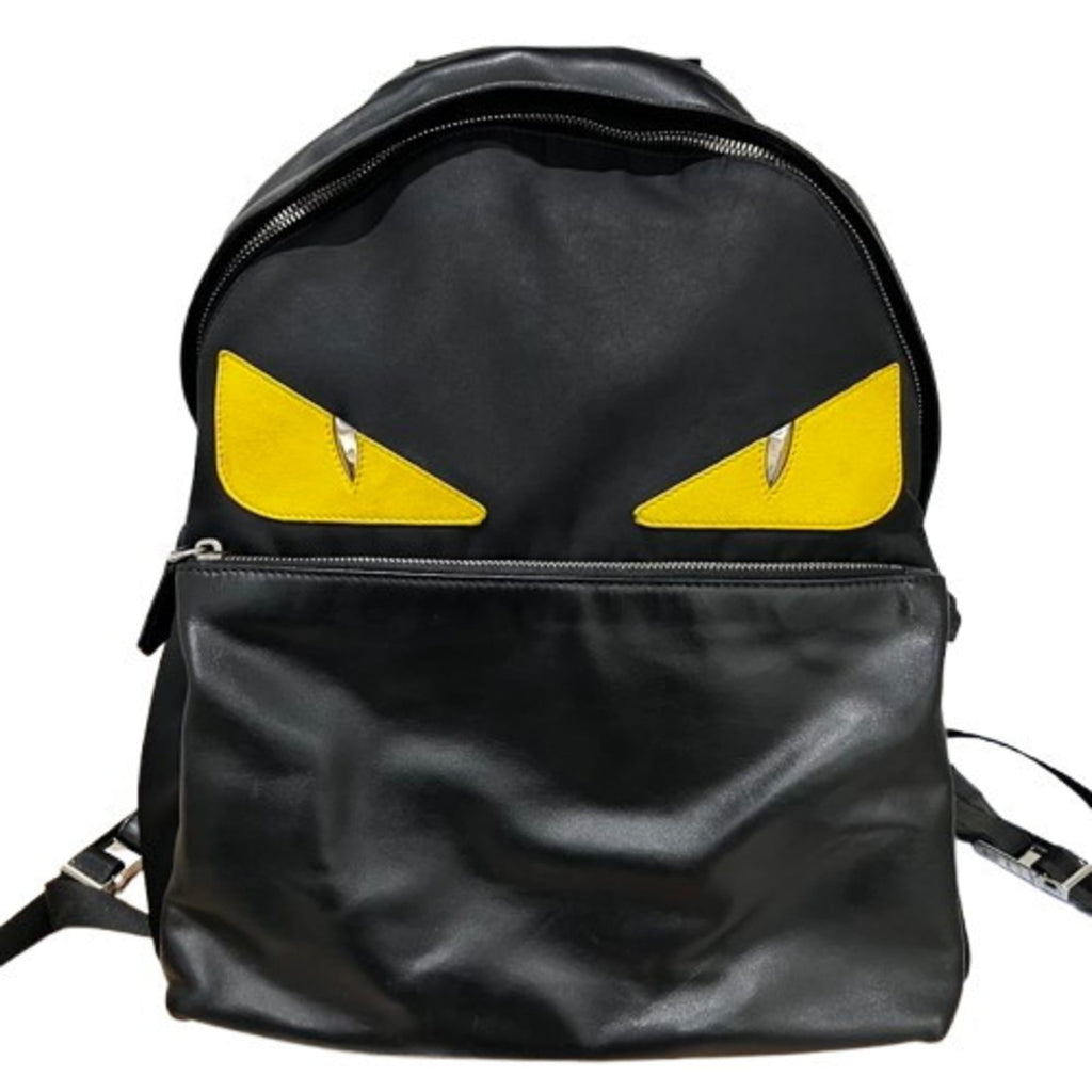 Fendi Black Nylon Leather Backpack (Pre-Owned)