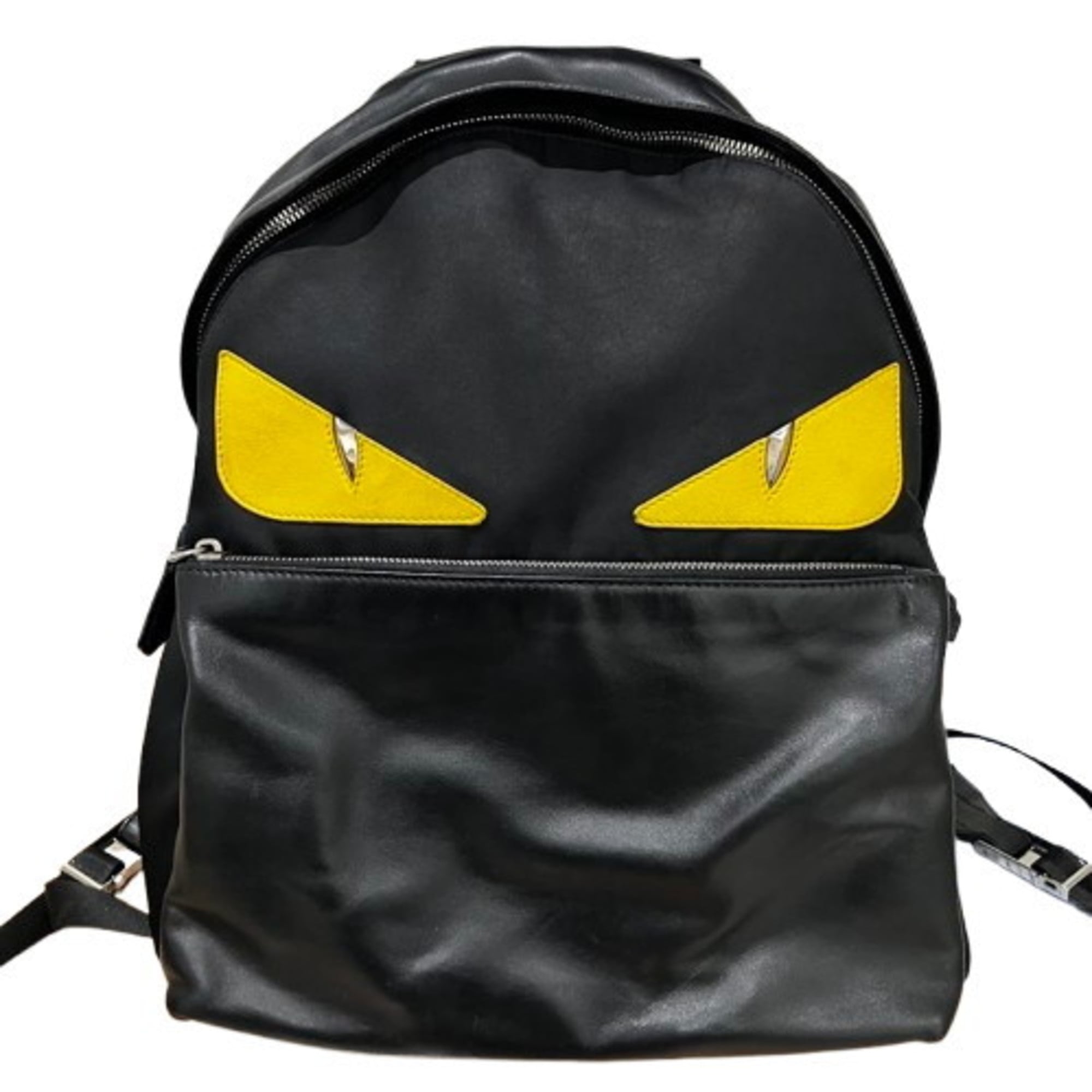 Fendi Black Nylon Leather Backpack (Pre-Owned)