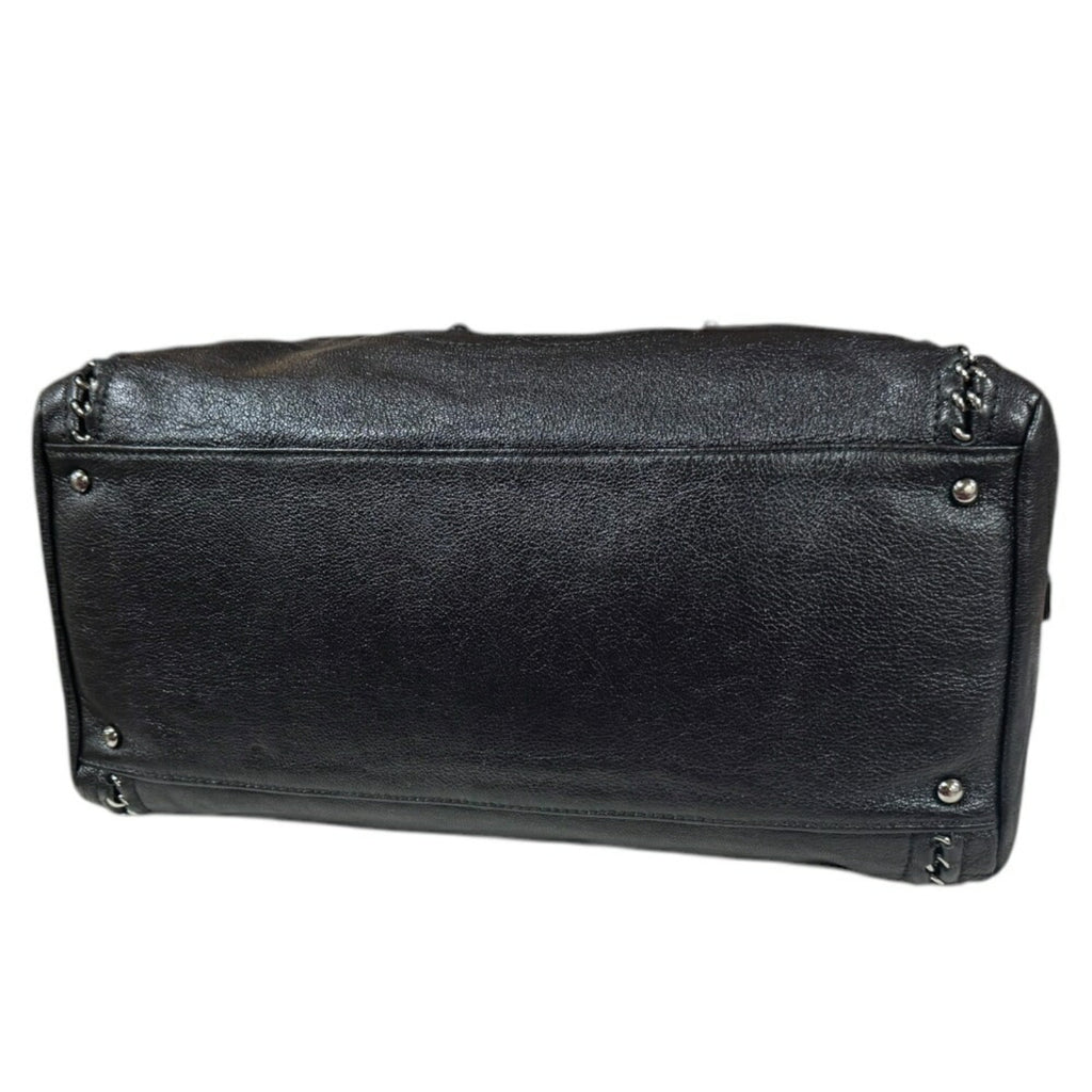 Chanel Black Leather Boston Bag (Pre-Owned)
