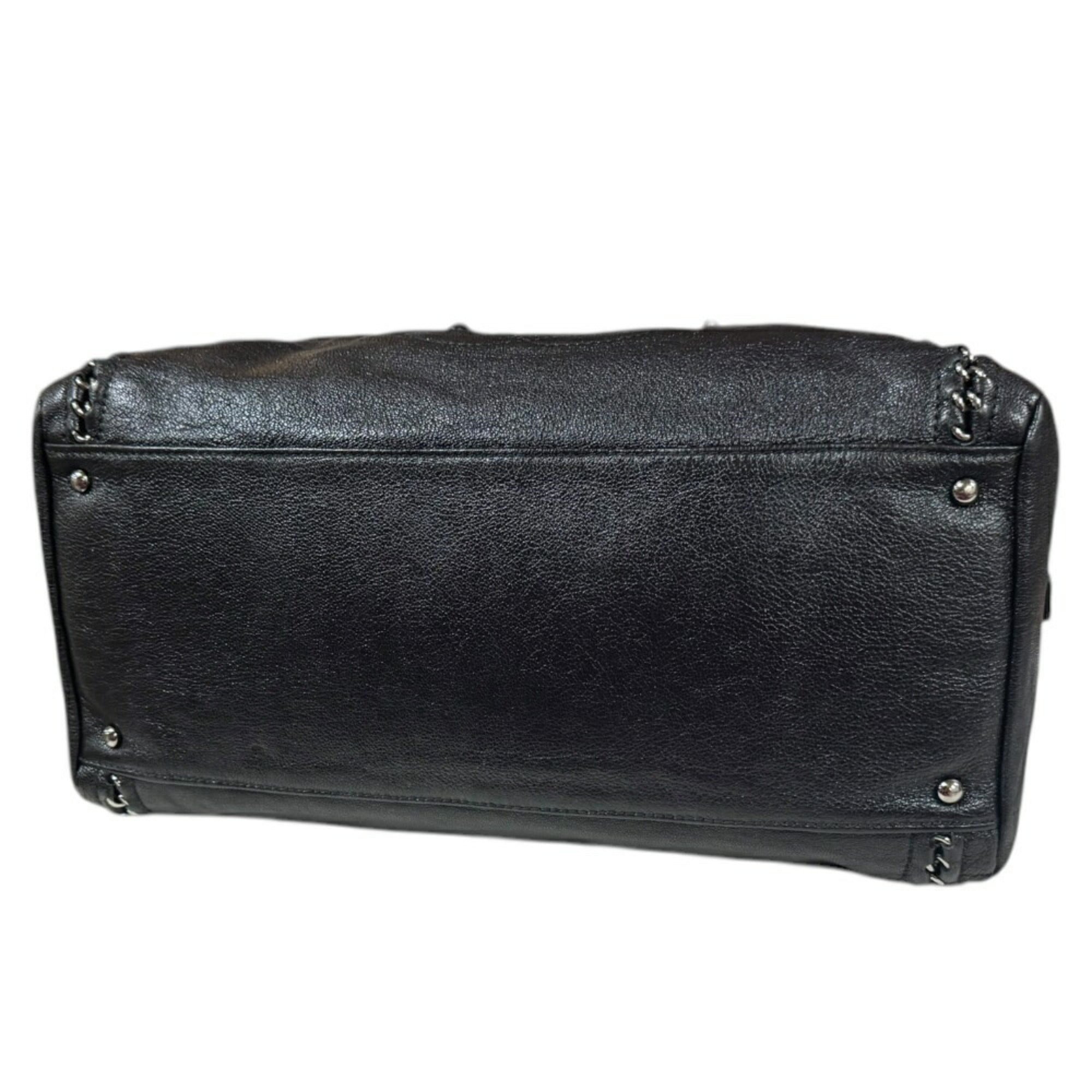 Chanel Black Leather Boston Bag (Pre-Owned)
