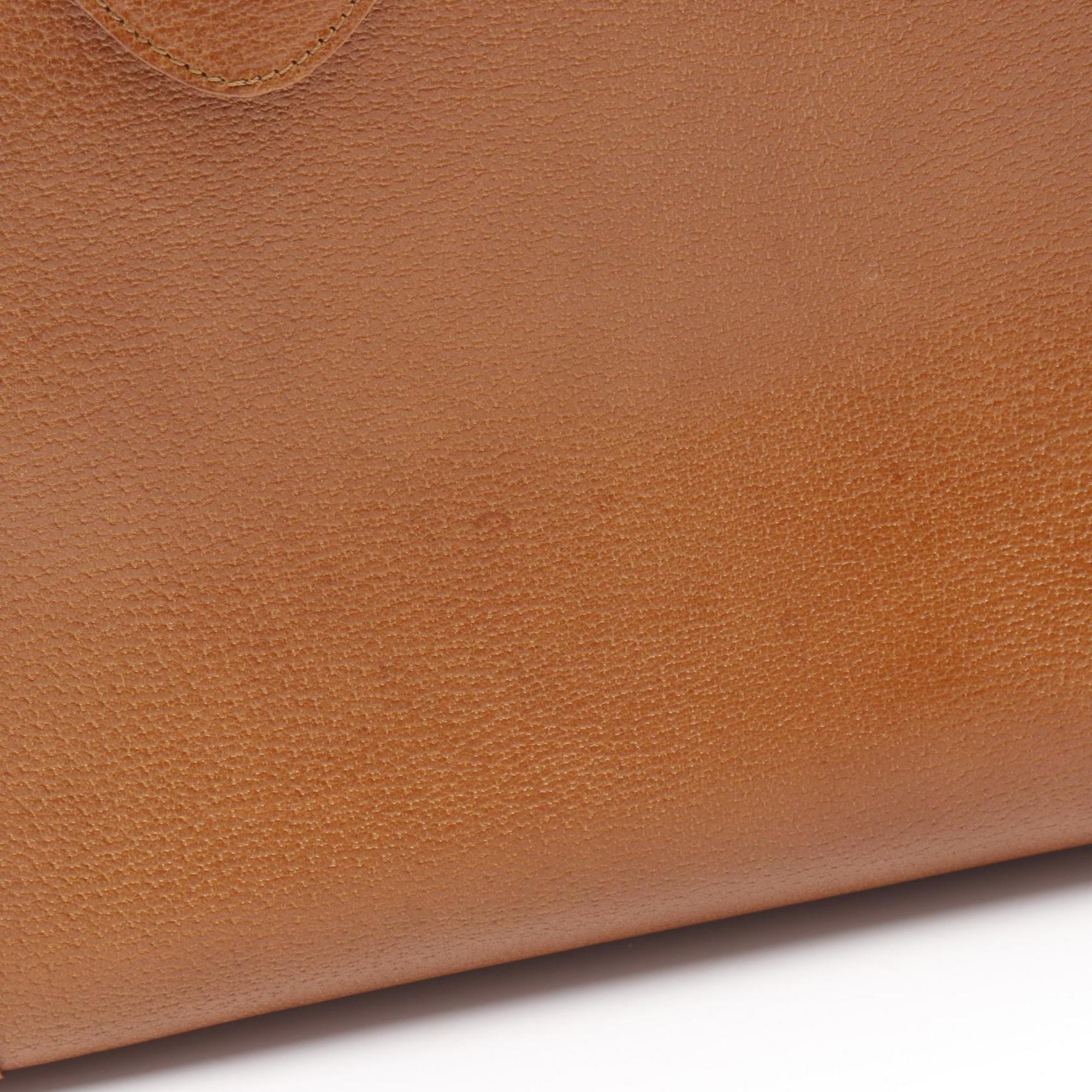 Gucci Brown Leather Tote Bag (Pre-Owned)