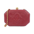 Chanel Red Color Leather Shoulder Bag (Pre-Owned)