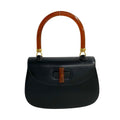 Gucci Black Leather Handbag Tote Bag (Pre-Owned)