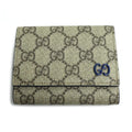 Gucci Beige Blue Gg Supreme Wallet (Tri-Fold) (Pre-Owned)