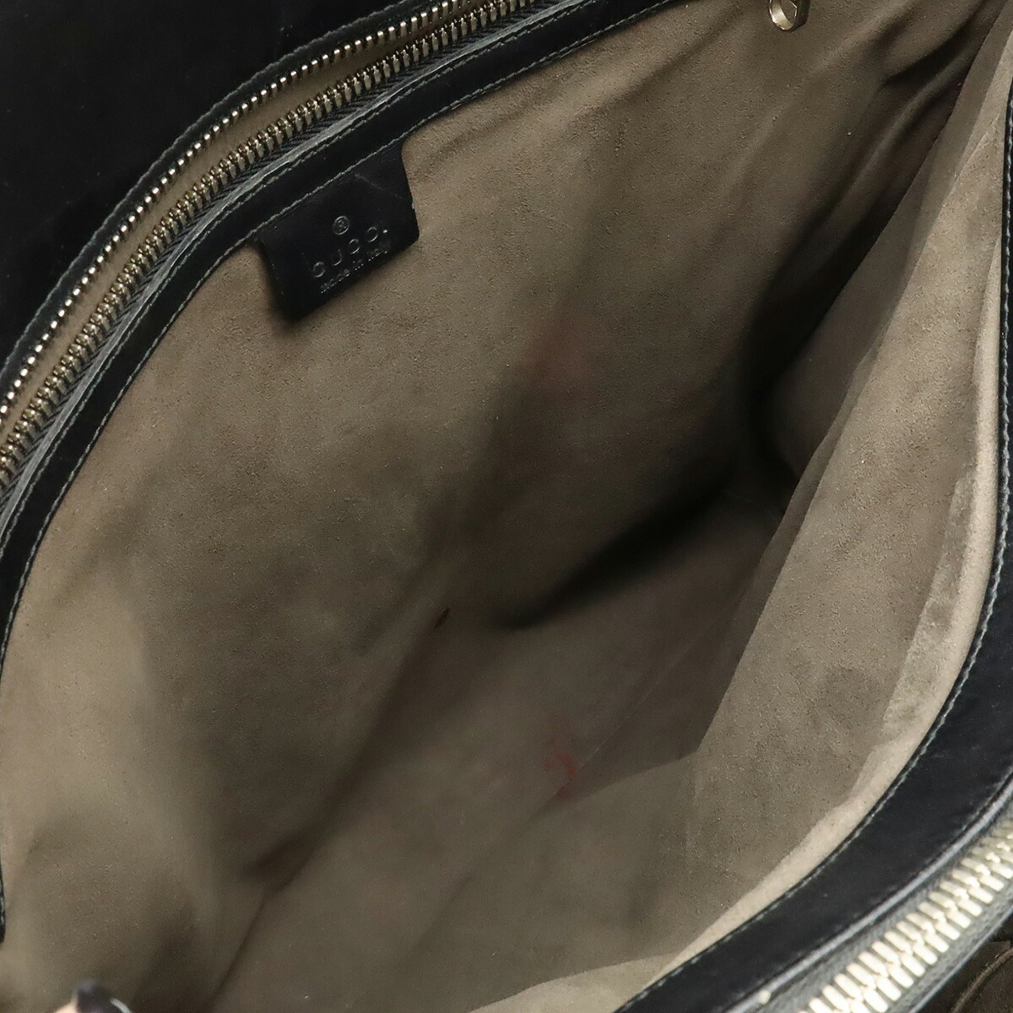 Gucci Beige Black Gg Supreme Leather Shoulder Bag Tote Bag (Pre-Owned)