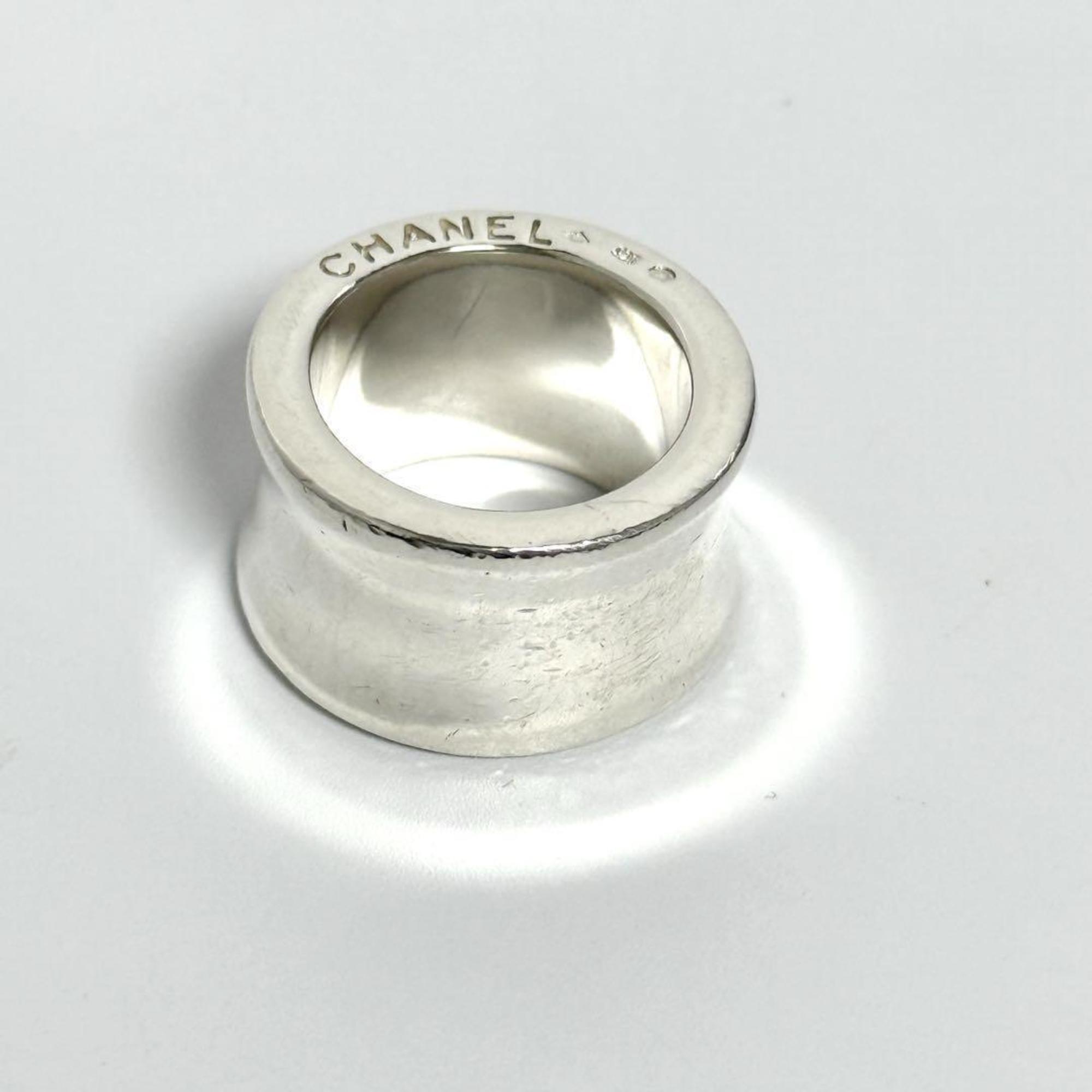 Chanel Silver Silver 925 Band Ring (Pre-Owned)
