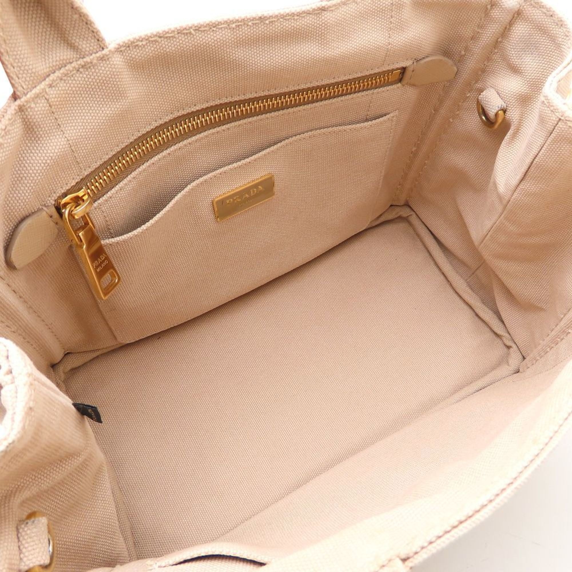 Prada Beige Canvas Handbag (Pre-Owned)