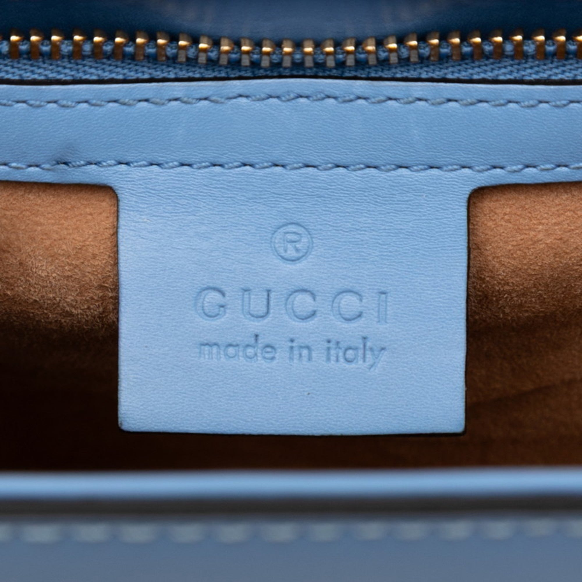 Gucci Blue Leather Shoulder Bag (Pre-Owned)