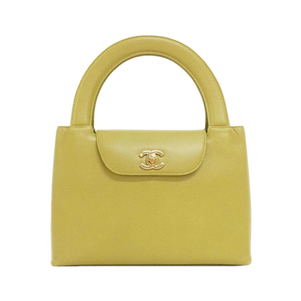 Chanel Green Grained Calfskin Handbag (Pre-Owned)