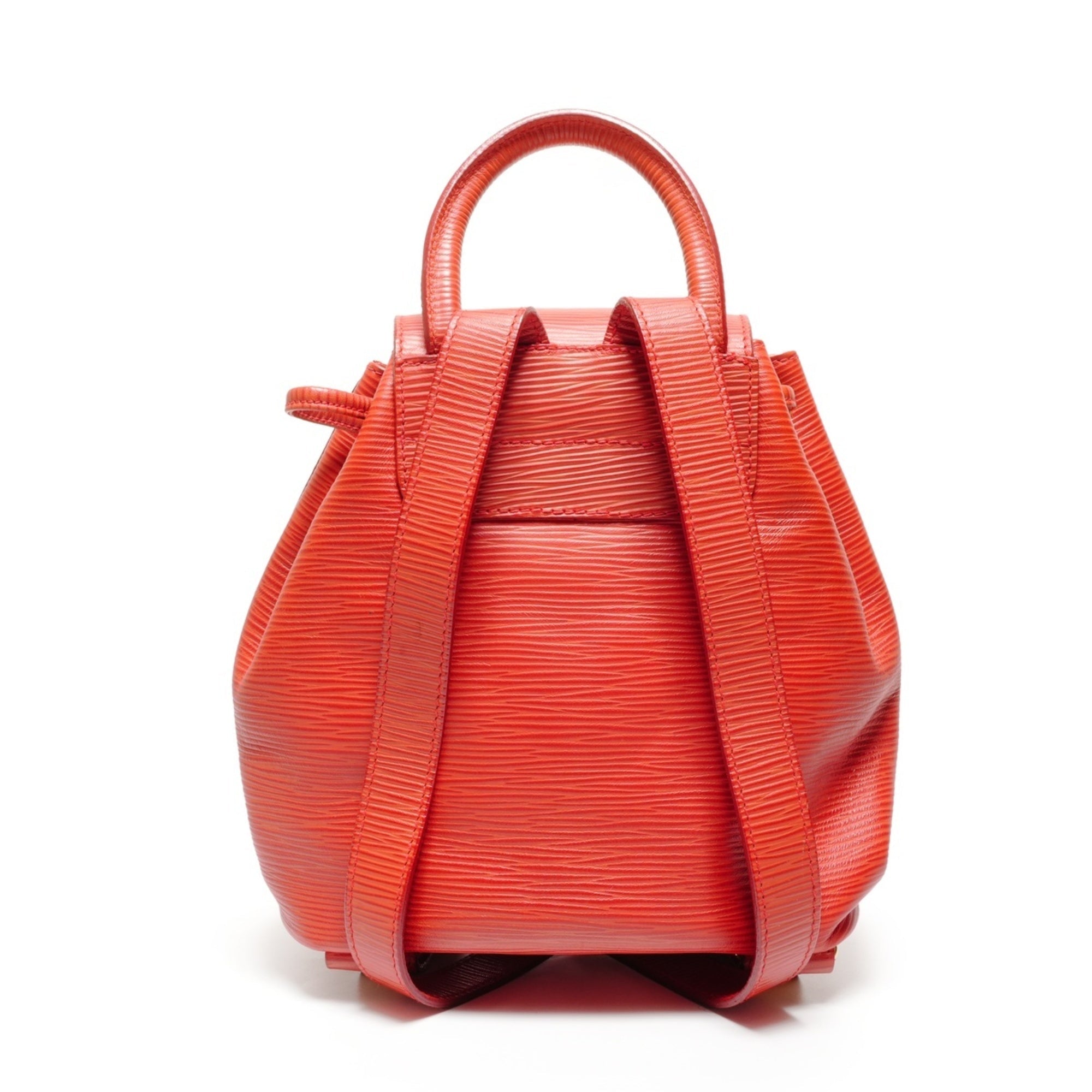 Fendi Red Color Leather Backpack (Pre-Owned)