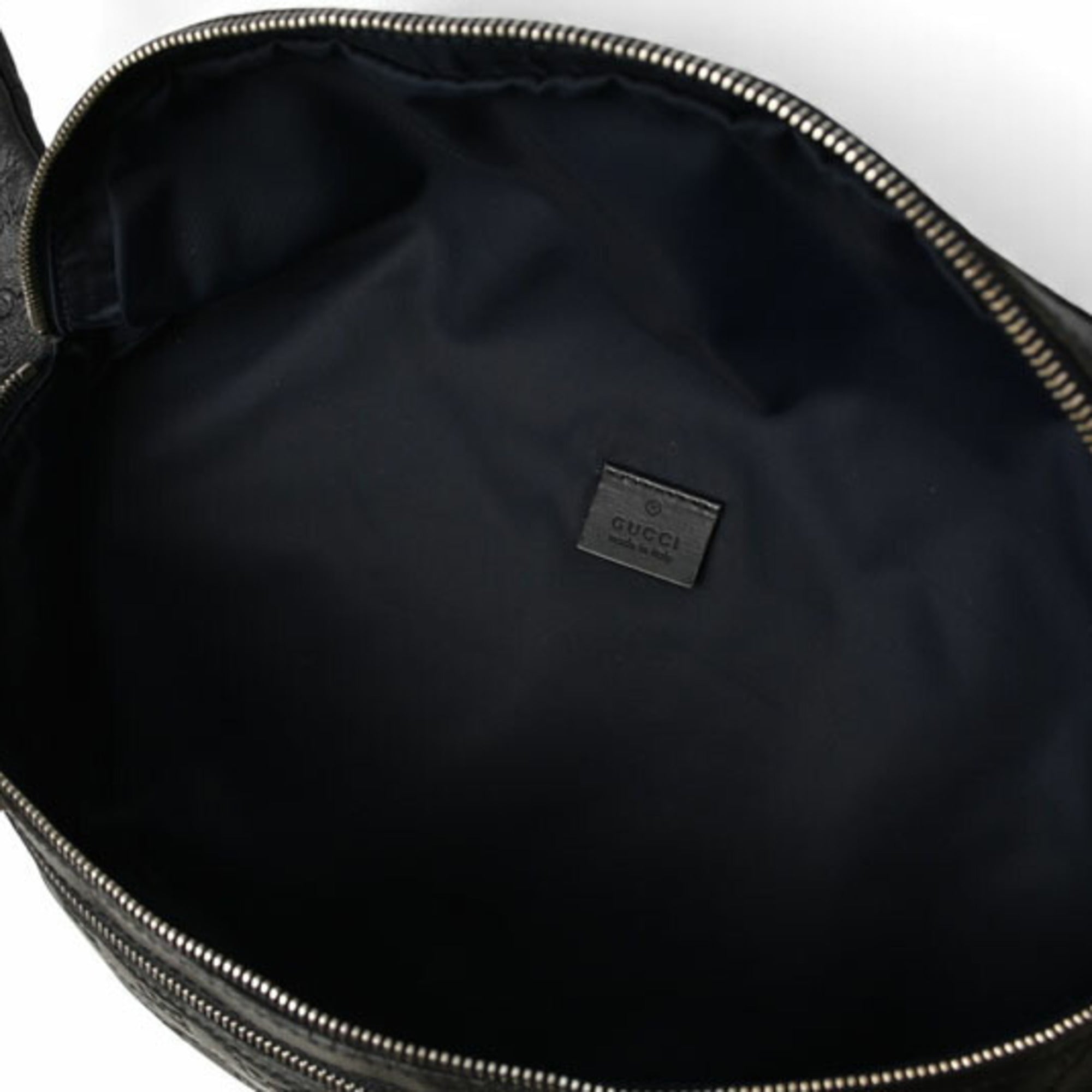 Gucci Navy Red Color Leather Sling Bag (Pre-Owned)