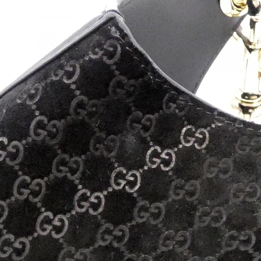 Gucci Black Suede Leather Shoulder Bag (Pre-Owned)