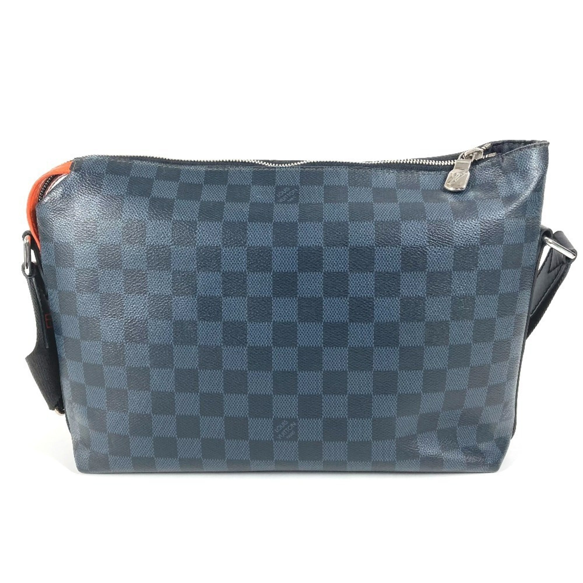 Louis Vuitton Galle Navy Orange Damier Canvas Messenger Bag Shoulder Bag (Pre-Owned)