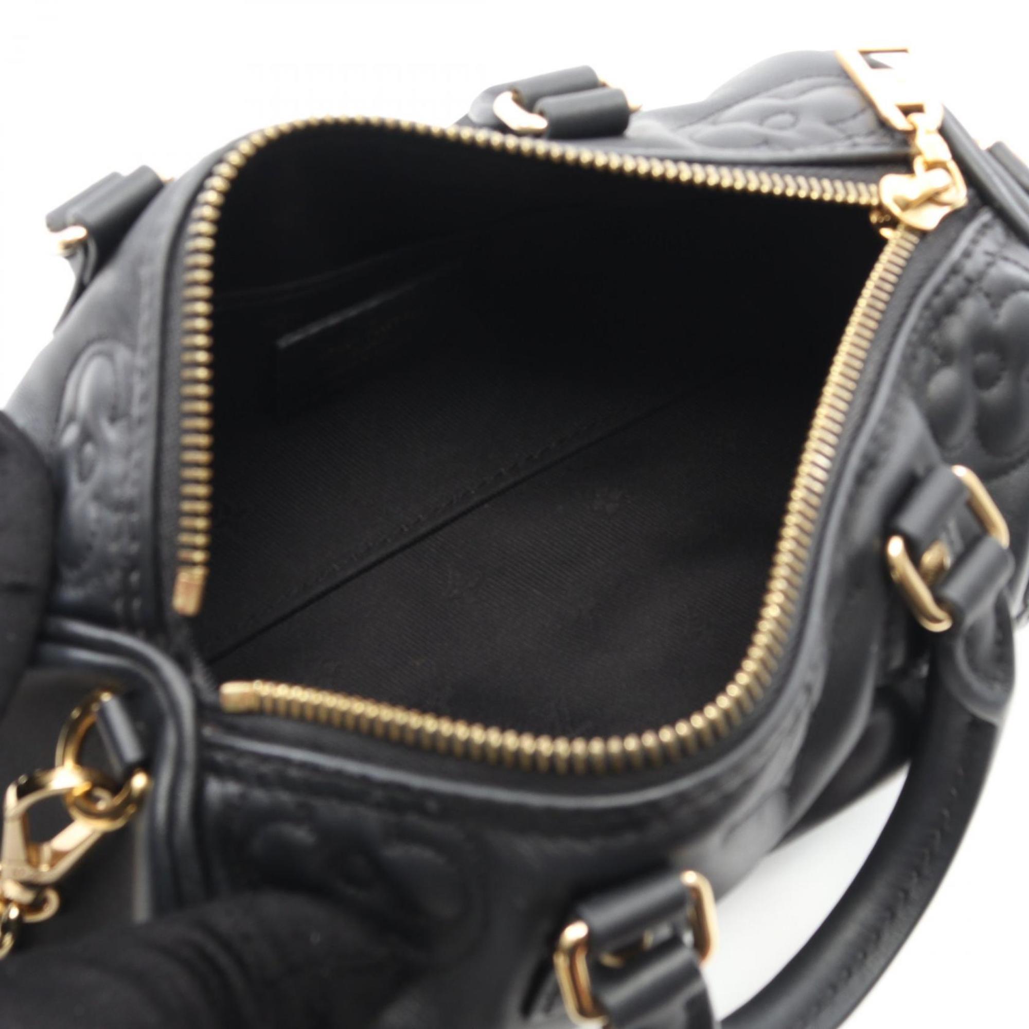 Louis Vuitton Black Noir Leather Handbag (Pre-Owned)