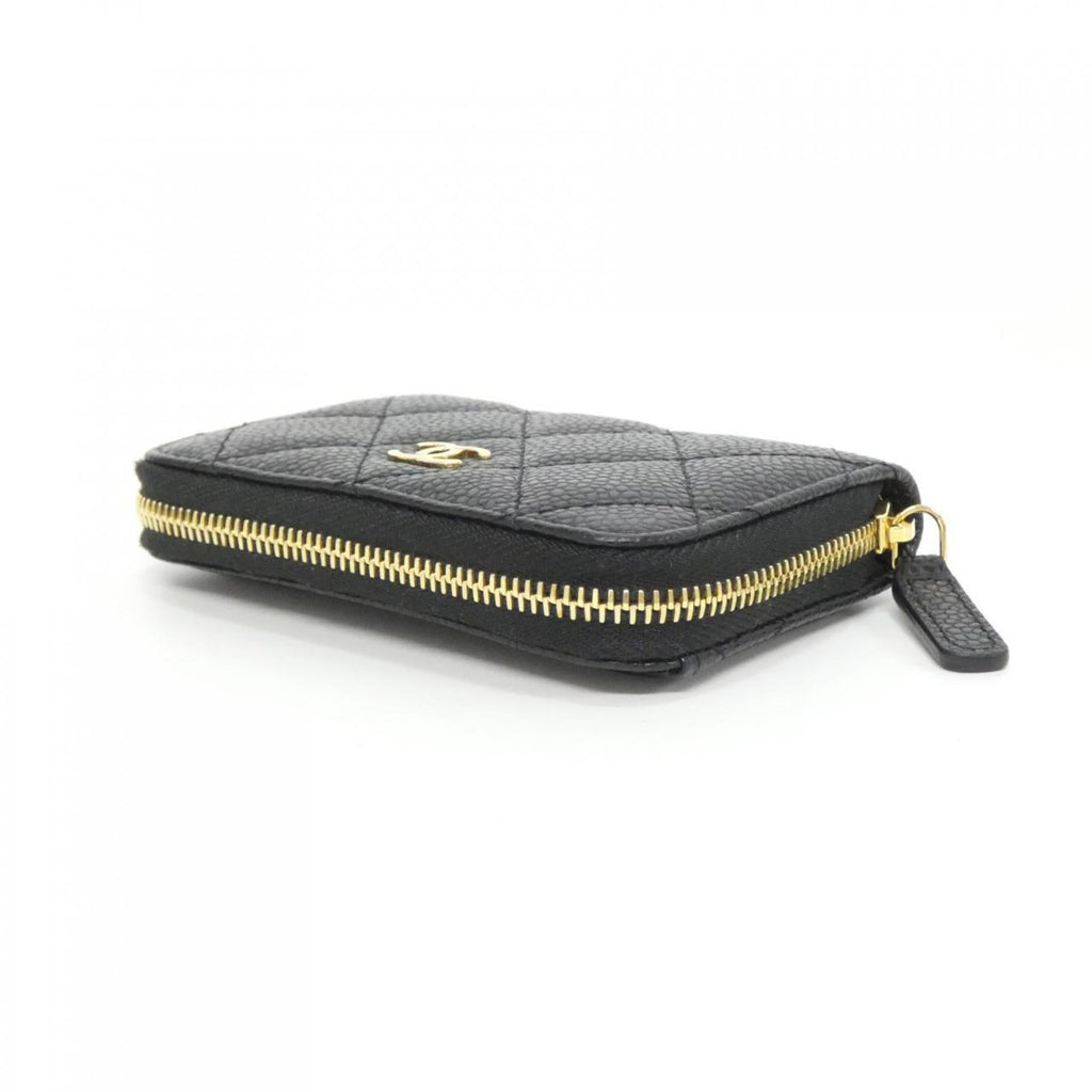 Chanel Black Grained Calfskin Coin Purse/Coin Case (Pre-Owned)