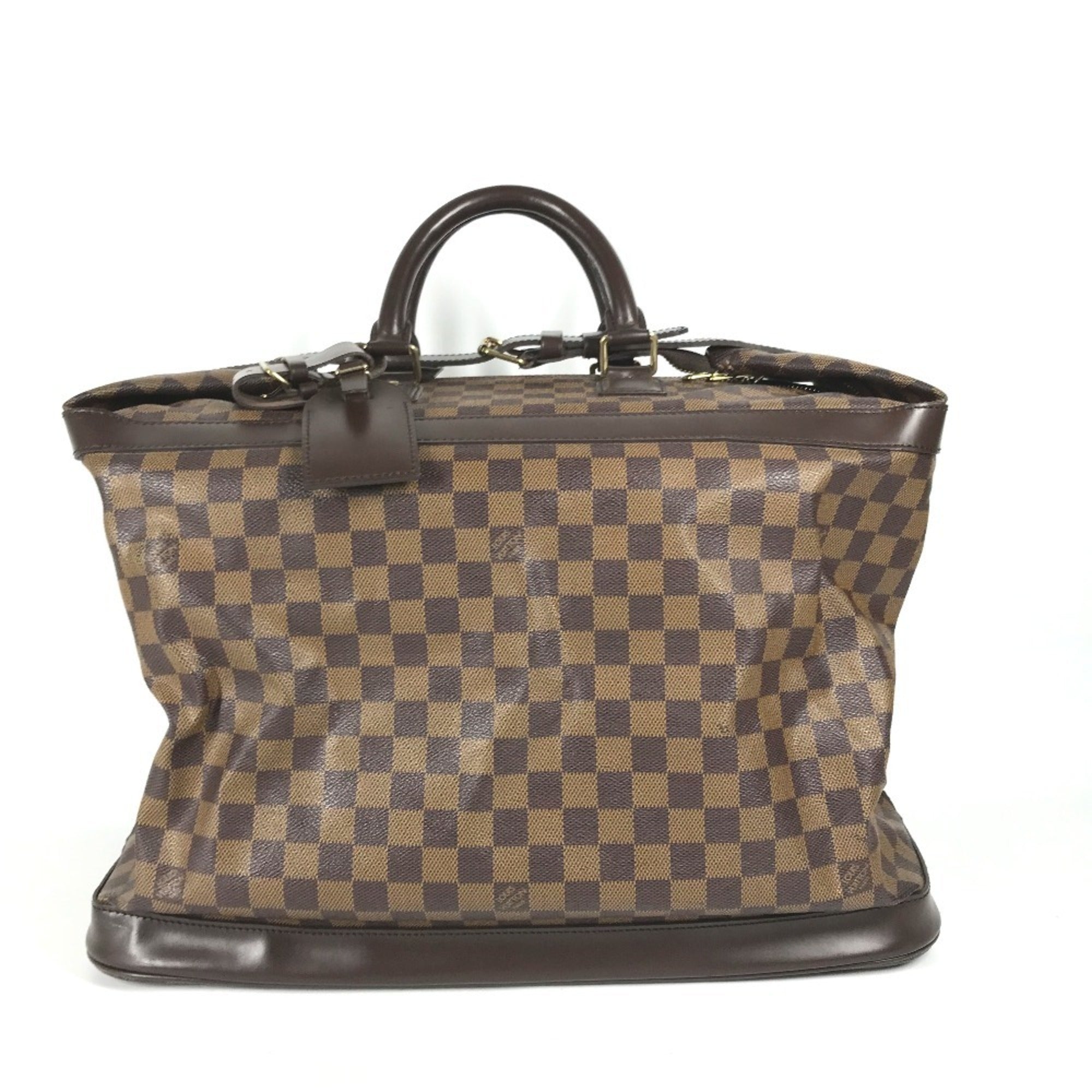 Louis Vuitton Damier Brown Ebene Damier Canvas Boston Bag Handbag (Pre-Owned)