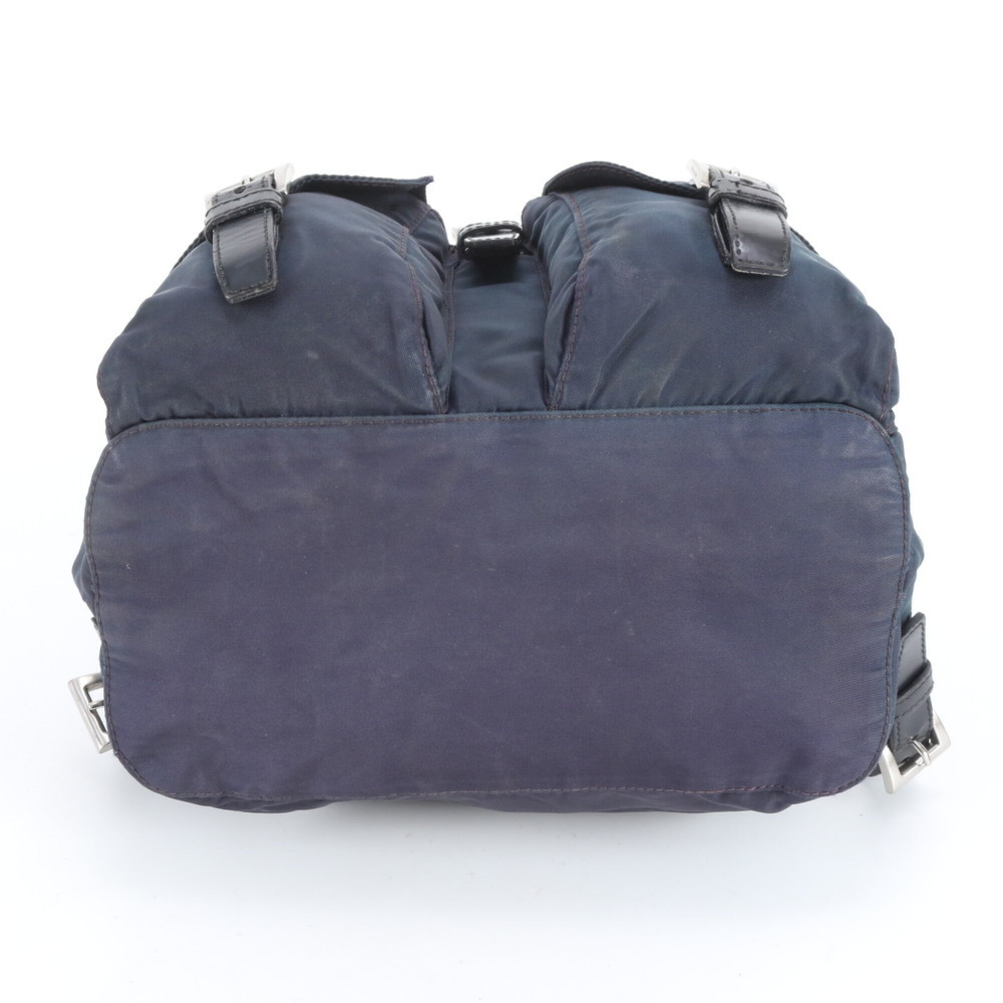 Prada Green Nylon Leather Backpack (Pre-Owned)