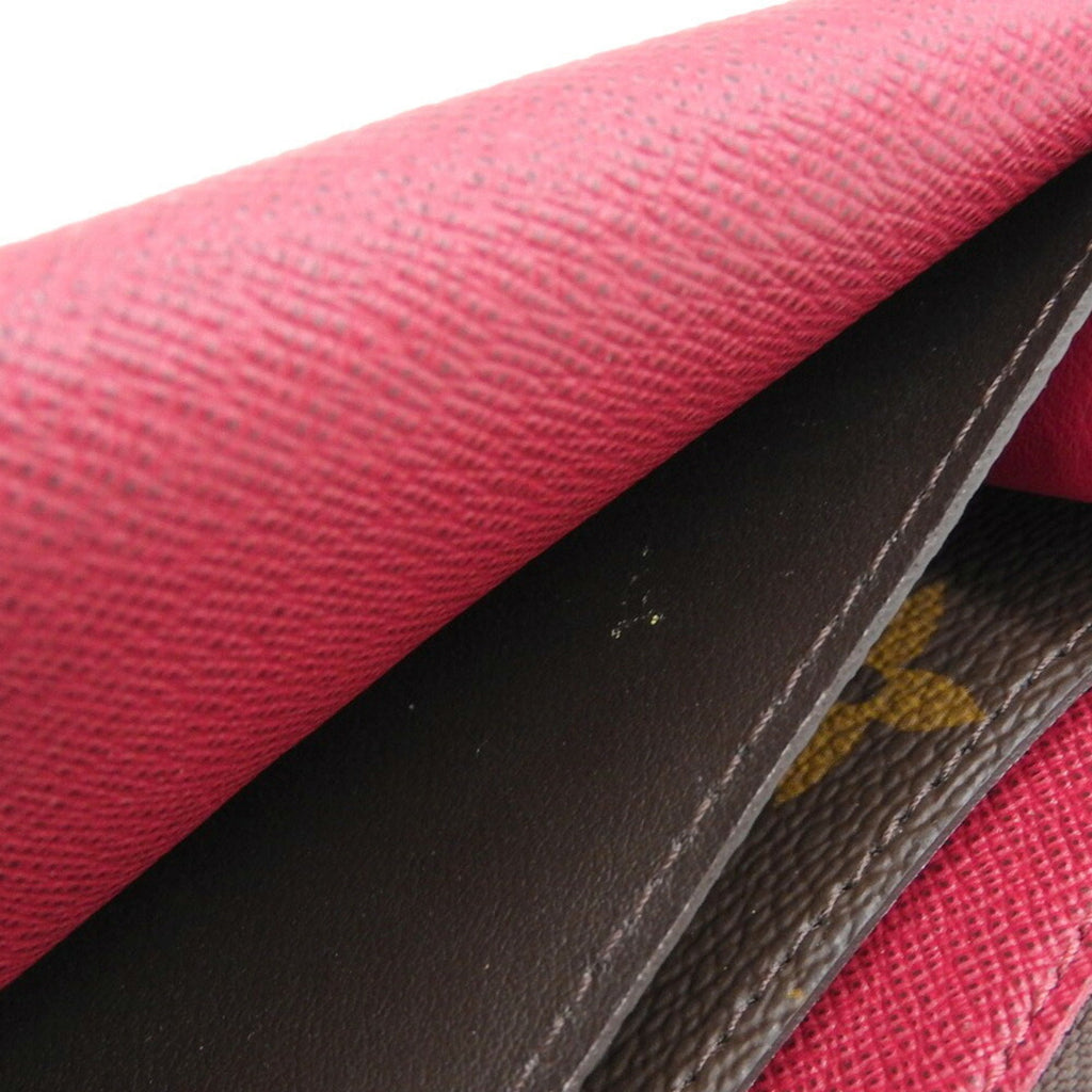 Louis Vuitton Fuchsia Monogram Purple Red Color Pvc Long Wallet (Bi-Fold) (Pre-Owned)