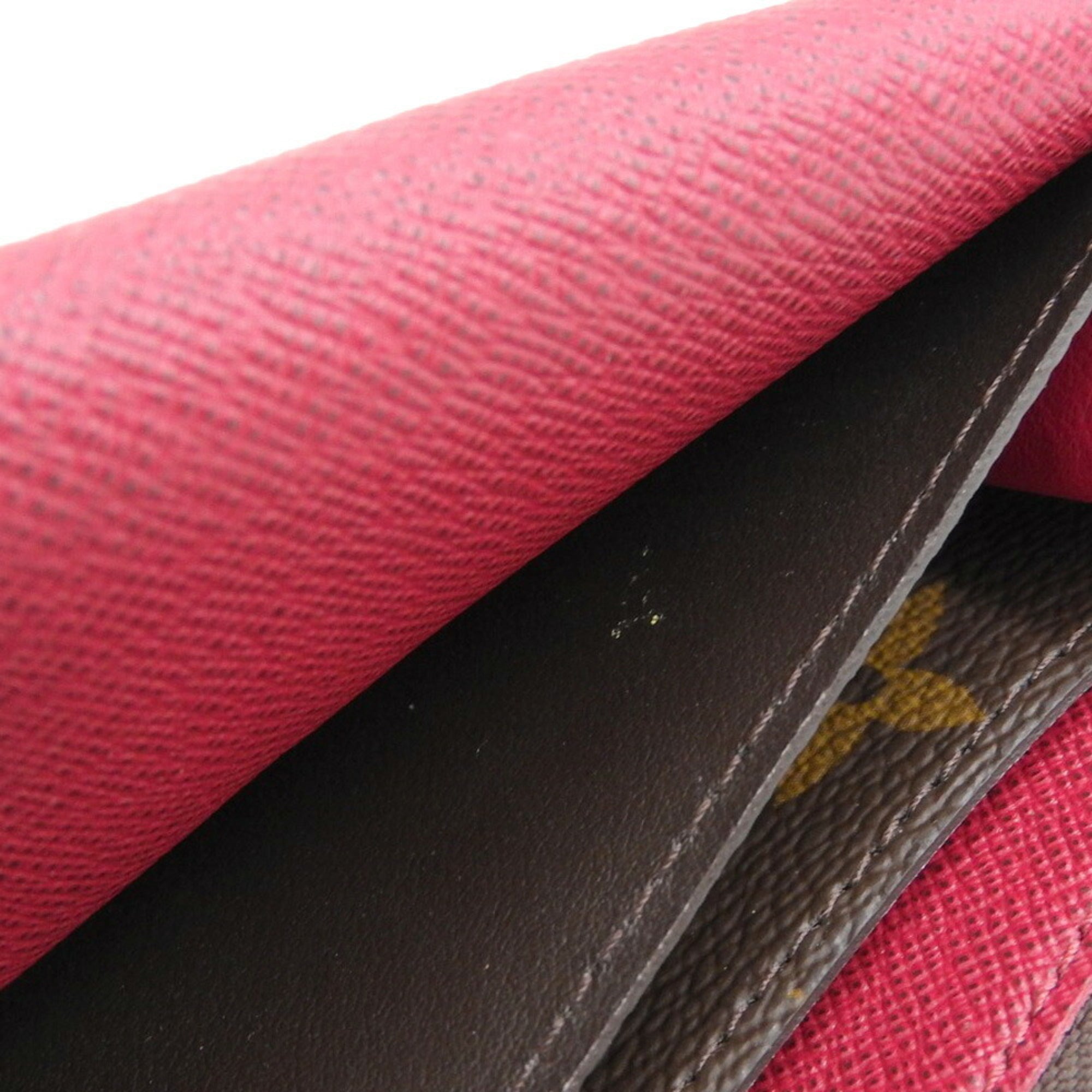 Louis Vuitton Fuchsia Monogram Purple Red Color Pvc Long Wallet (Bi-Fold) (Pre-Owned)