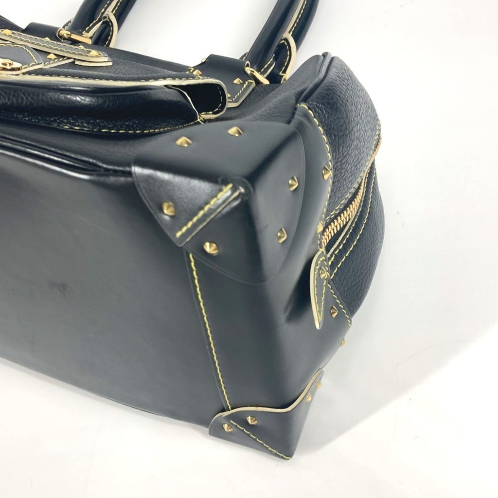Louis Vuitton Suhali Black Noir Suhali Leather Boston Bag Handbag Shoulder Bag (Pre-Owned)