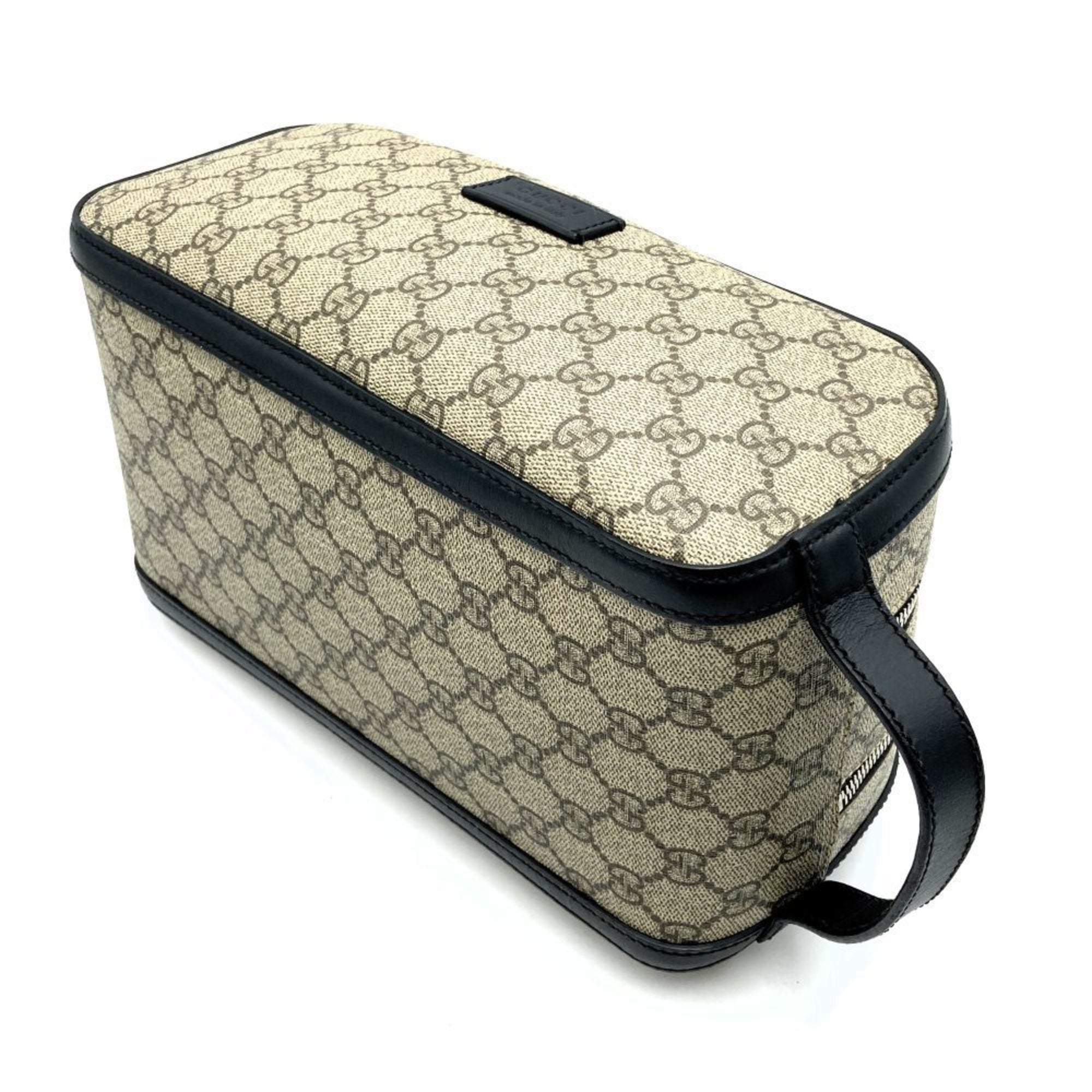 Gucci Beige Gg Supreme Leather Clutch Bag (Pre-Owned)