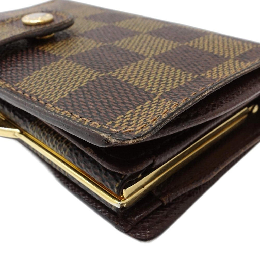 Louis Vuitton Damier Damier Canvas Ebene Damier Canvas Wallet (Bi-Fold) (Pre-Owned)