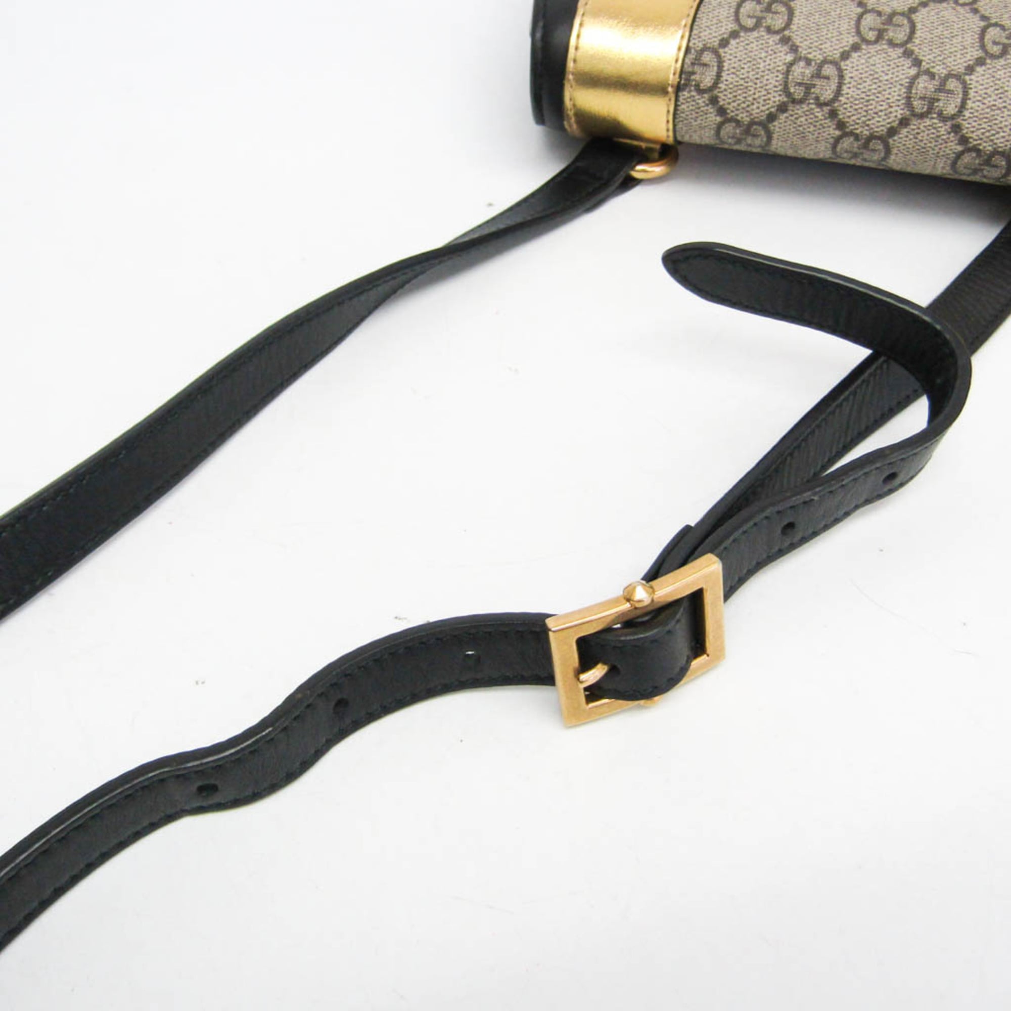 Gucci Osiride Shoulder Bag Gg Coated Canvas And Leather Beige Canvas Shoulder Bag Bag (Pre-Owned)