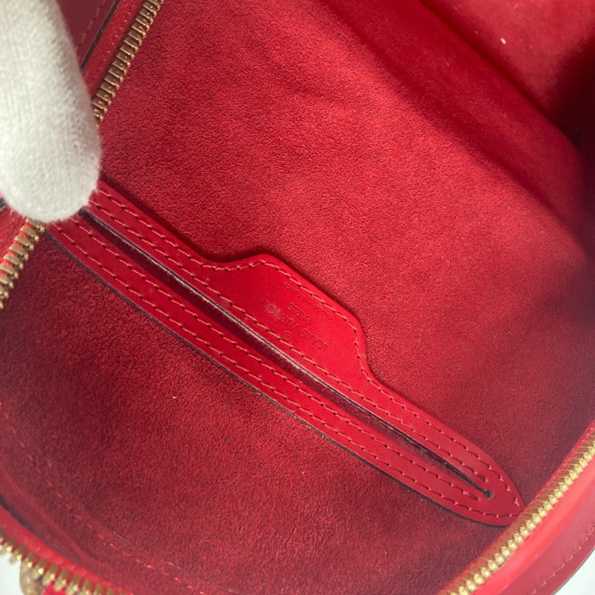 Louis Vuitton Red Color Epi Leather Backpack (Pre-Owned)