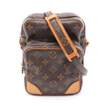 Louis Vuitton Monogram Brown Coated Canvas Leather Shoulder Bag (Pre-Owned)