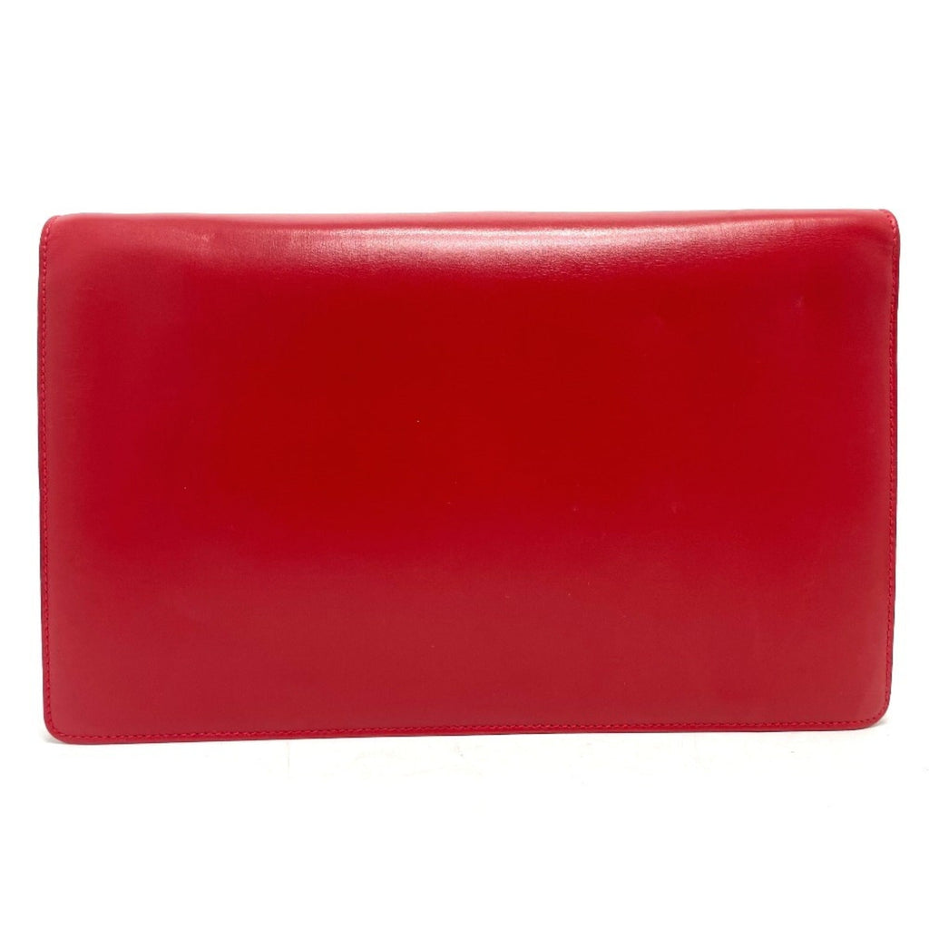 Gucci Red Color Leather Clutch Bag Shoulder Bag (Pre-Owned)