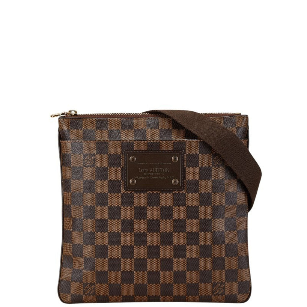 Louis Vuitton Brown Damier Canvas Pvc Leather Pochette Shoulder Bag (Pre-Owned)