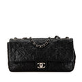 Chanel Black Leather Handbag Shoulder Bag (Pre-Owned)