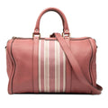 Gucci Pink Canvas Leather Boston Bag Shoulder Bag (Pre-Owned)